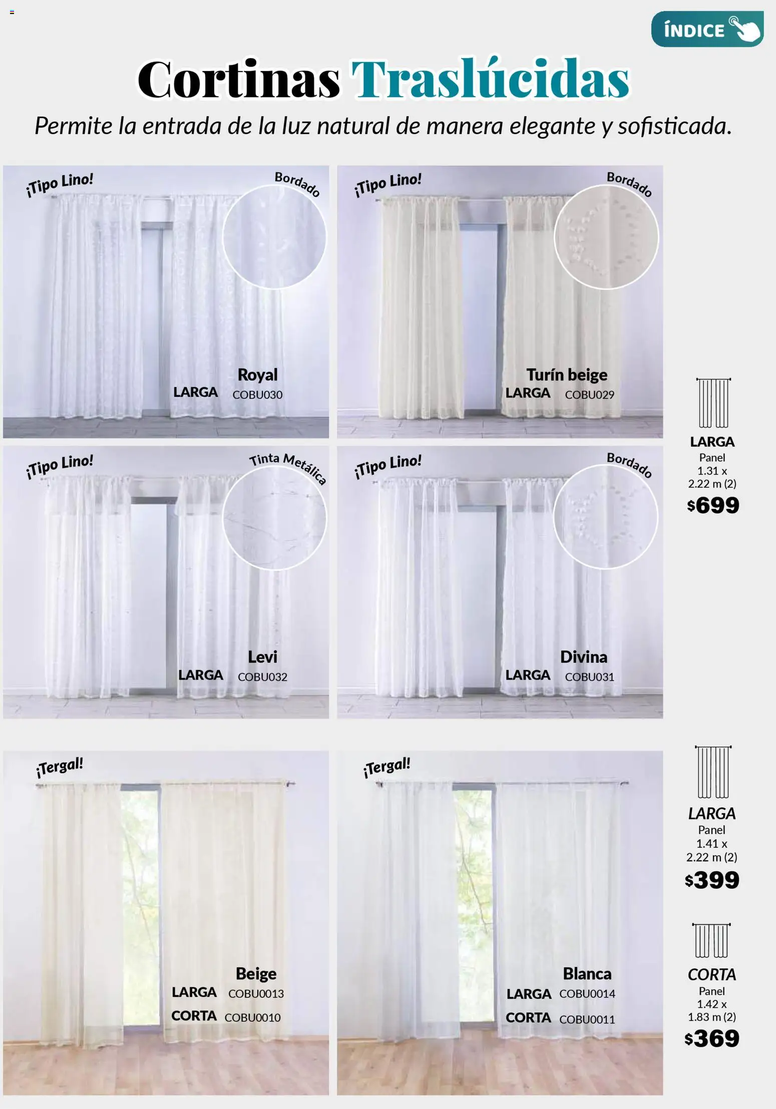 Nuevas ofertas de Colchas Concord válidas en toda la República Mexicana desde el 01.11.2025. ¡Encuentra las mejores ofertas en Colchas Concord Buen Fin! | Página: 230 | Productos: Cortinas