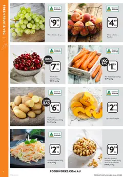 Preview of Foodworks Catalogue VIC - valid from 24.12.2025 | Page: 6 | Products: Cherries, Carrots, Pumpkin, Grapes