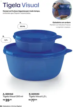 Tupperware - Catálogo Vitrine 01 - Pré-Visualização do folheto da loja Tupperware, válido de 01.01.2026 | Página: 60 | Produtos: Geladeira, Tigela