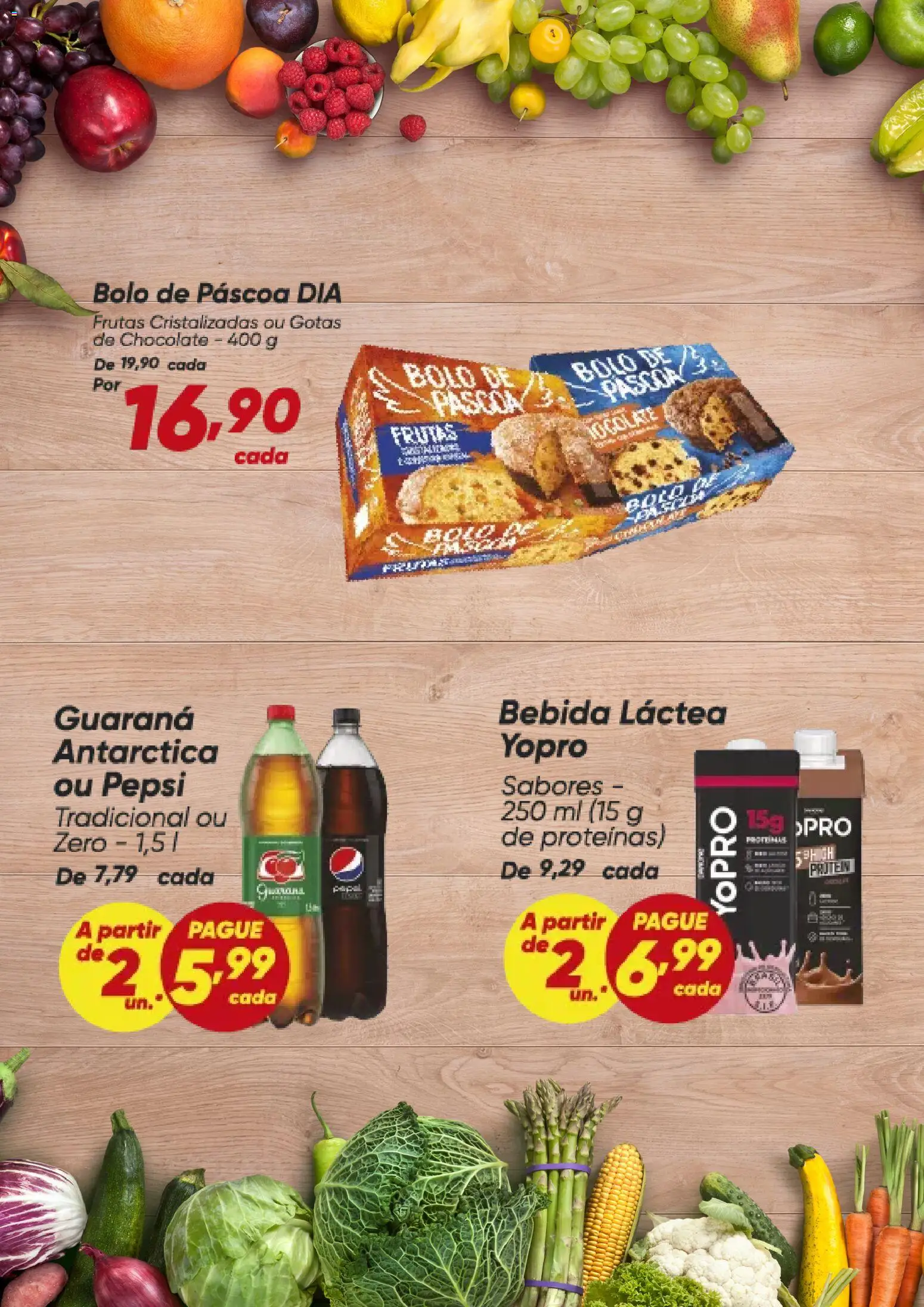 Dia ofertas Folheto - válido de 19.03.2026 | Página: 4 | Produtos: Guaraná, Bolo, Bebida, Frutas cristalizadas