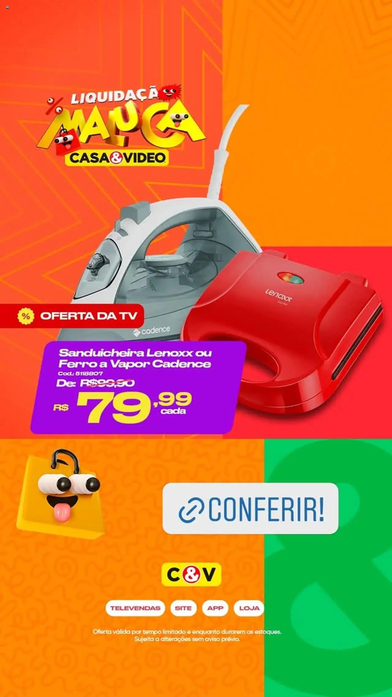 Casa e Video Folheto - válido de 09.07.2025 | Página: 16 | Produtos: Ferro a vapor, Ferro, Sanduicheira, Tv
