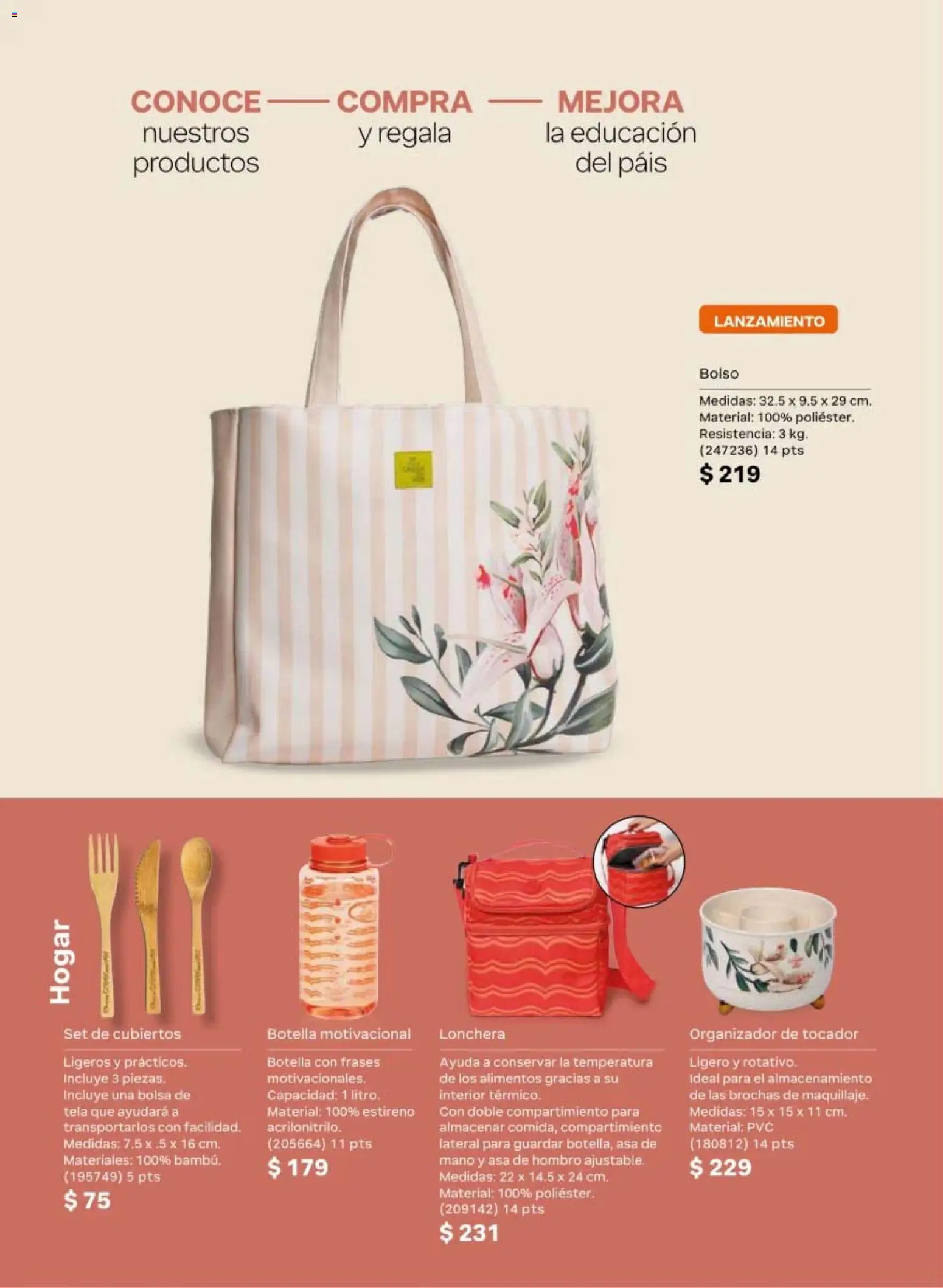 Nuevas ofertas de Natura válidas en toda la República Mexicana desde el 02.04.2026. ¡Encuentra las mejores ofertas en Natura campaña 6 2026! | Página: 168 | Productos: Bolsa, Bolso, Organizador, Botella