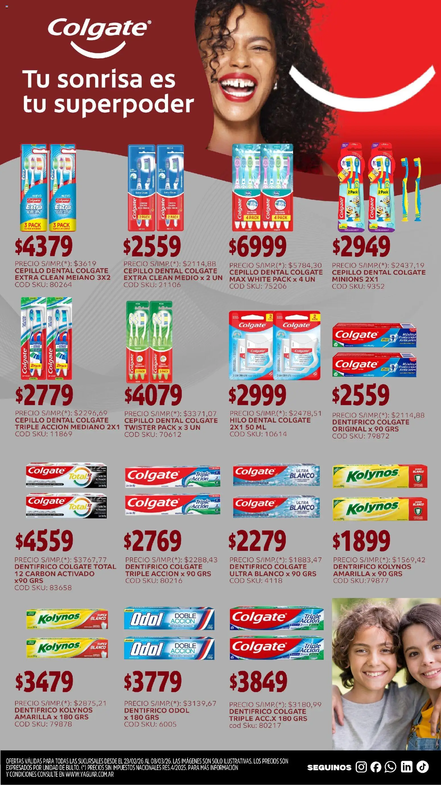Yaguar - Aliados de tu bolsillo Buenos Aires │ válido desde el 23.02.2026 | Página: 5 | Productos: Cepillo, Hilo dental