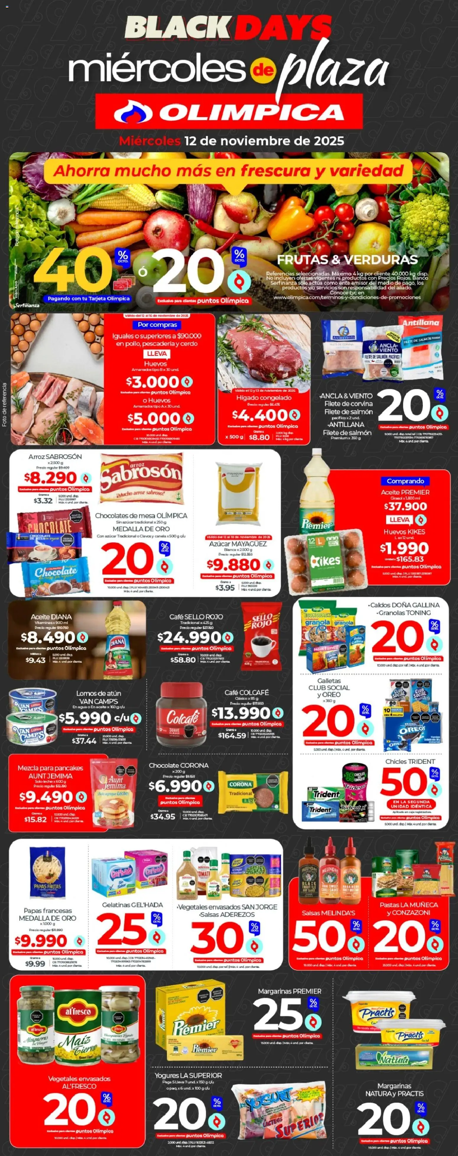 Olímpica revista - valida desde el 12.11.2025 | Página: 1 | Productos: Cerdo, Arroz, Atún, Huevos