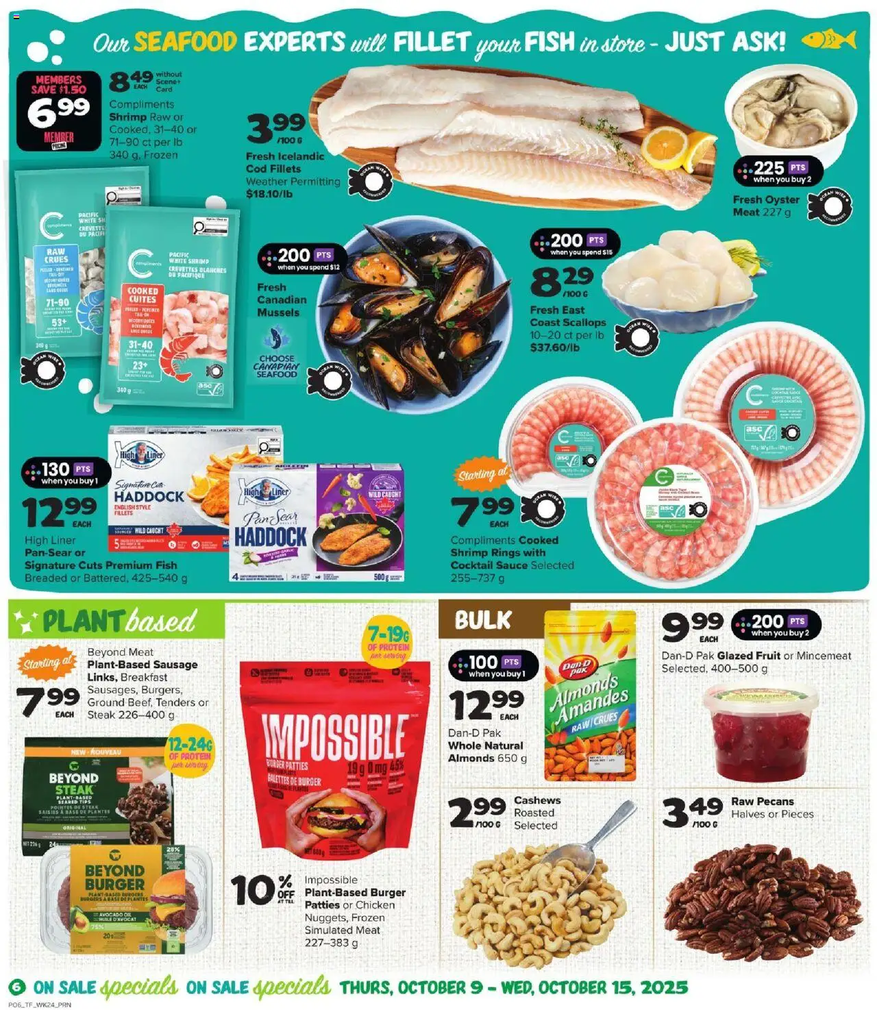 Thrifty Foods flyer valid from 09.10.2025 | Page: 7 | Products: Fish, Oil, Chicken