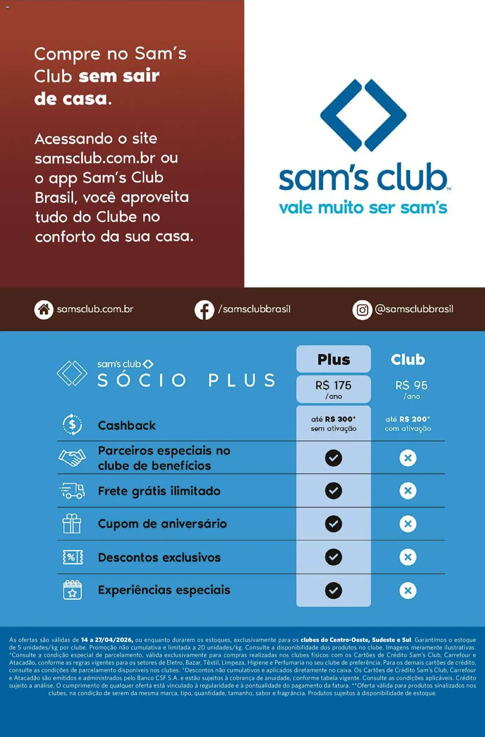 Sam's Club Folheto - válido de 14.04.2026 | Página: 4 | Produtos: Banco