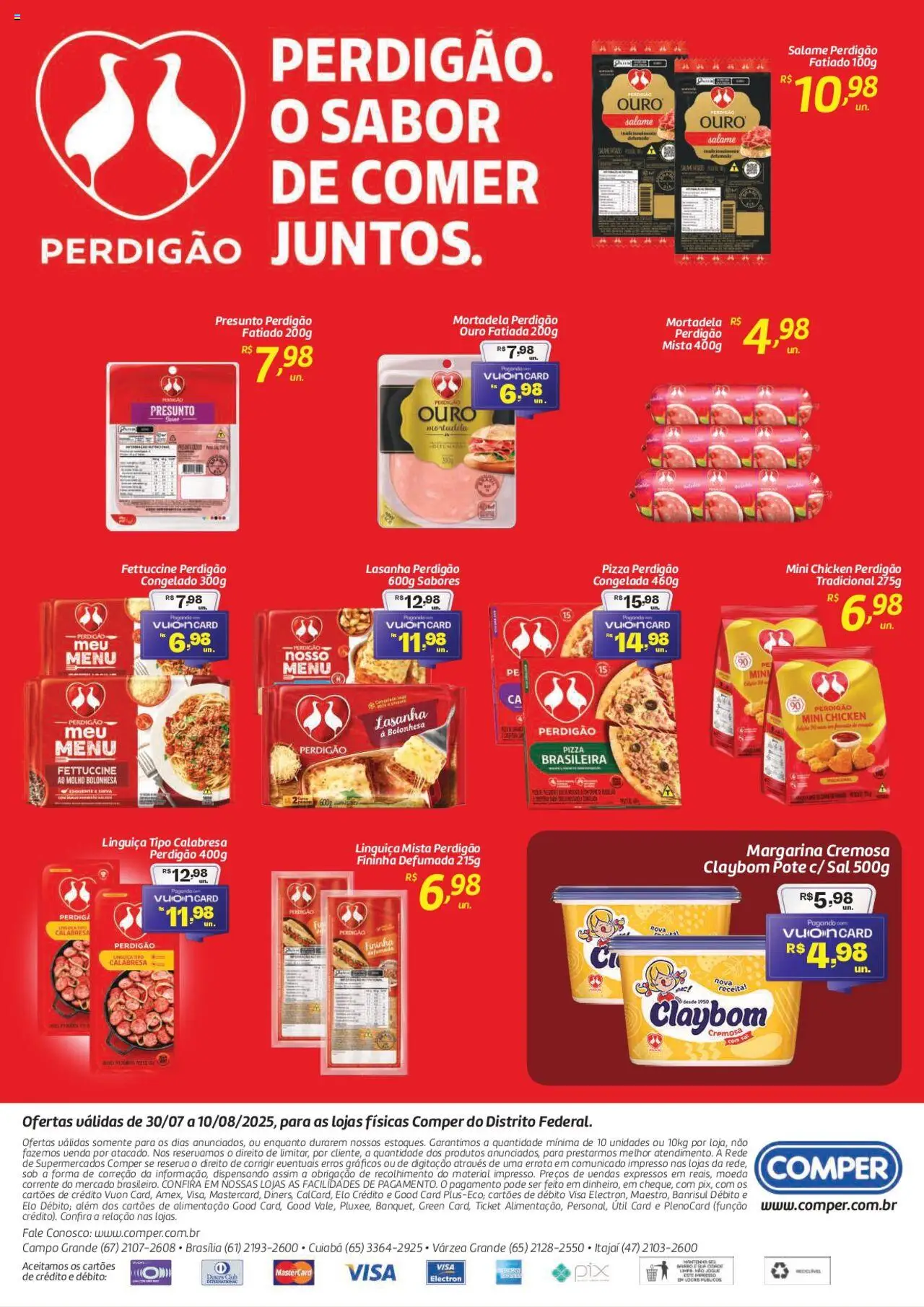 Comper Folheto - válido de 30.07.2025 | Página: 2 | Produtos: Linguiça, Salame, Pizza, Lasanha