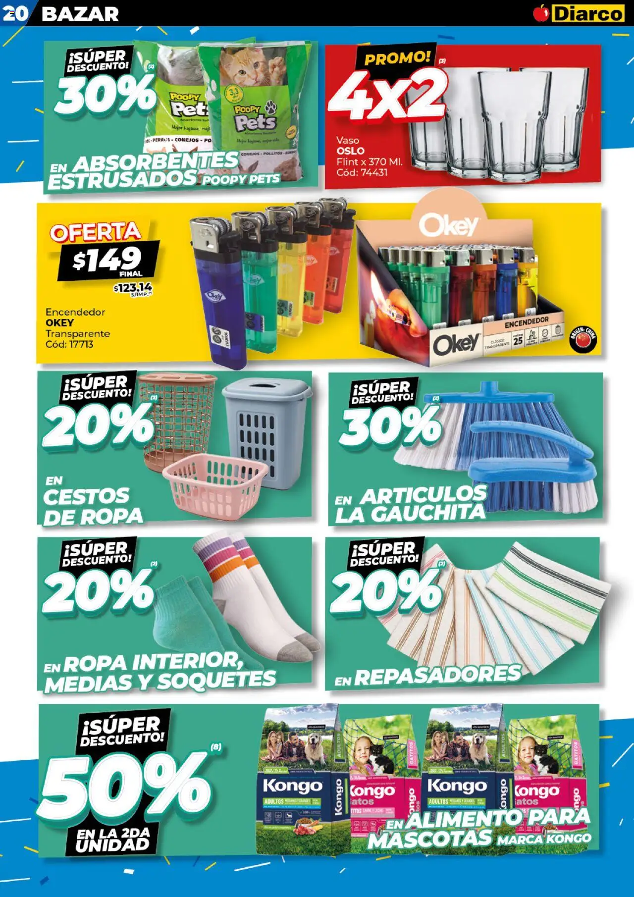 Diarco - Ofertas GBA │ válido desde el 08.09.2025 | Página: 20 | Productos: Encendedor, Ropa, Leche, Medias