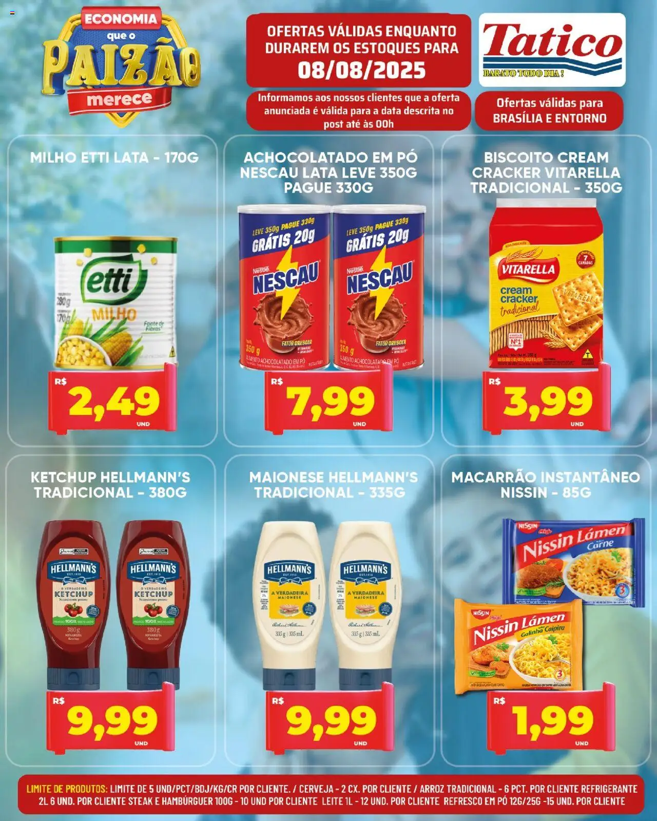 Tatico Folheto - válido de 08.08.2025 | Página: 3 | Produtos: Achocolatado, Arroz, Macarrão, Refrigerante
