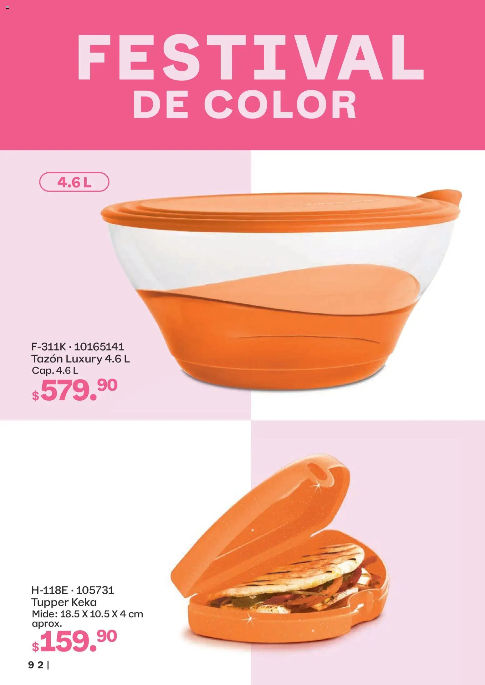 Nuevas ofertas de Tupperware válidas en toda la República Mexicana desde el 23.02.2026. ¡Encuentra las mejores ofertas en Tupperware catálogo! | Página: 92 | Productos: Tupper