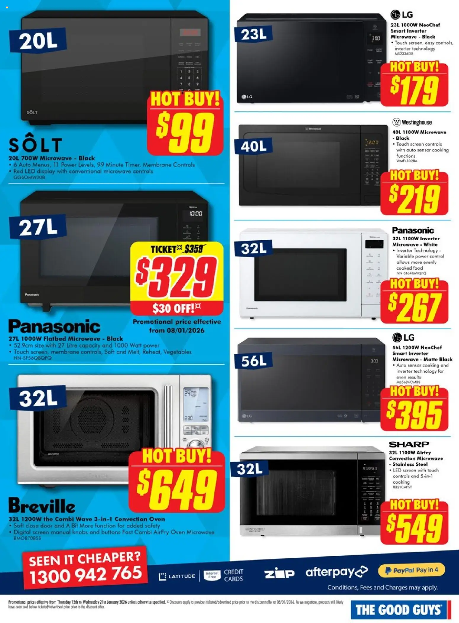 The Good Guys catalogue - valid from 14.01.2026 | Page: 5 | Products: Vegetables, Digital, Microwave, Screen
