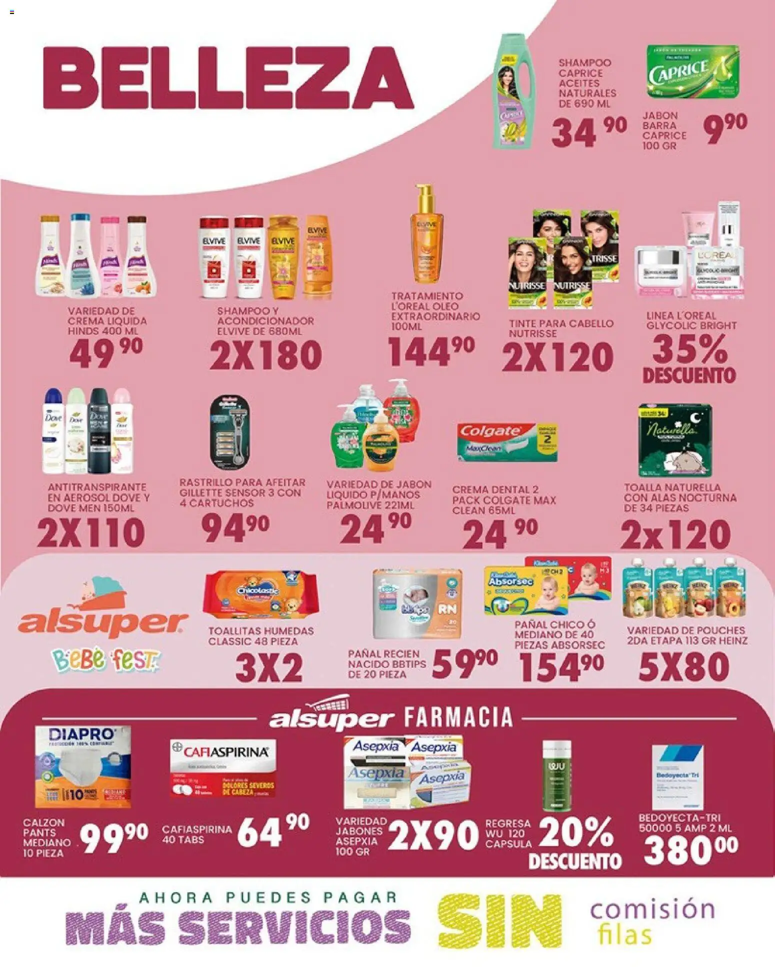 Nuevas ofertas de Alsuper válidas en toda la República Mexicana desde el 17.02.2026. ¡Encuentra las mejores ofertas en Alsuper folleto Durango! | Página: 4 | Productos: Antitranspirante, Toallitas húmedas, Toalla, Barra