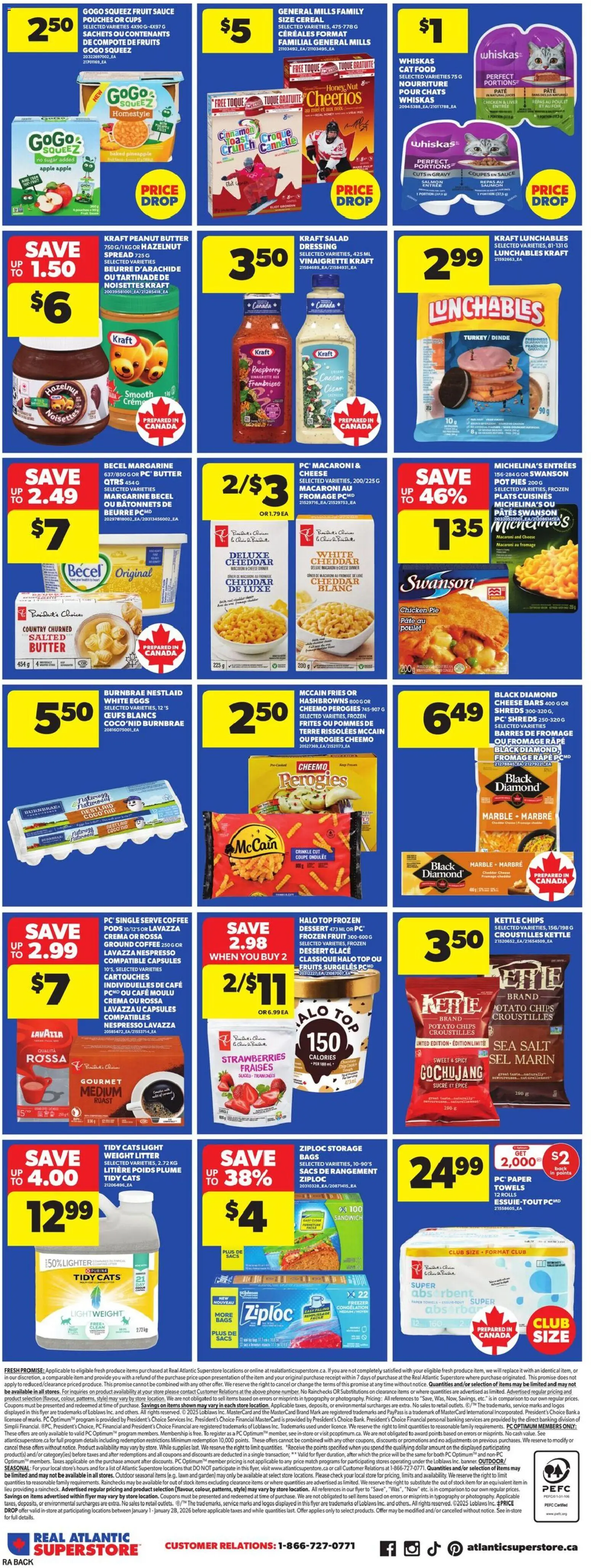 Atlantic Superstore flyer valid from 01.01.2026 | Page: 4 | Products: Salad, Turkey, Kettle, Coffee