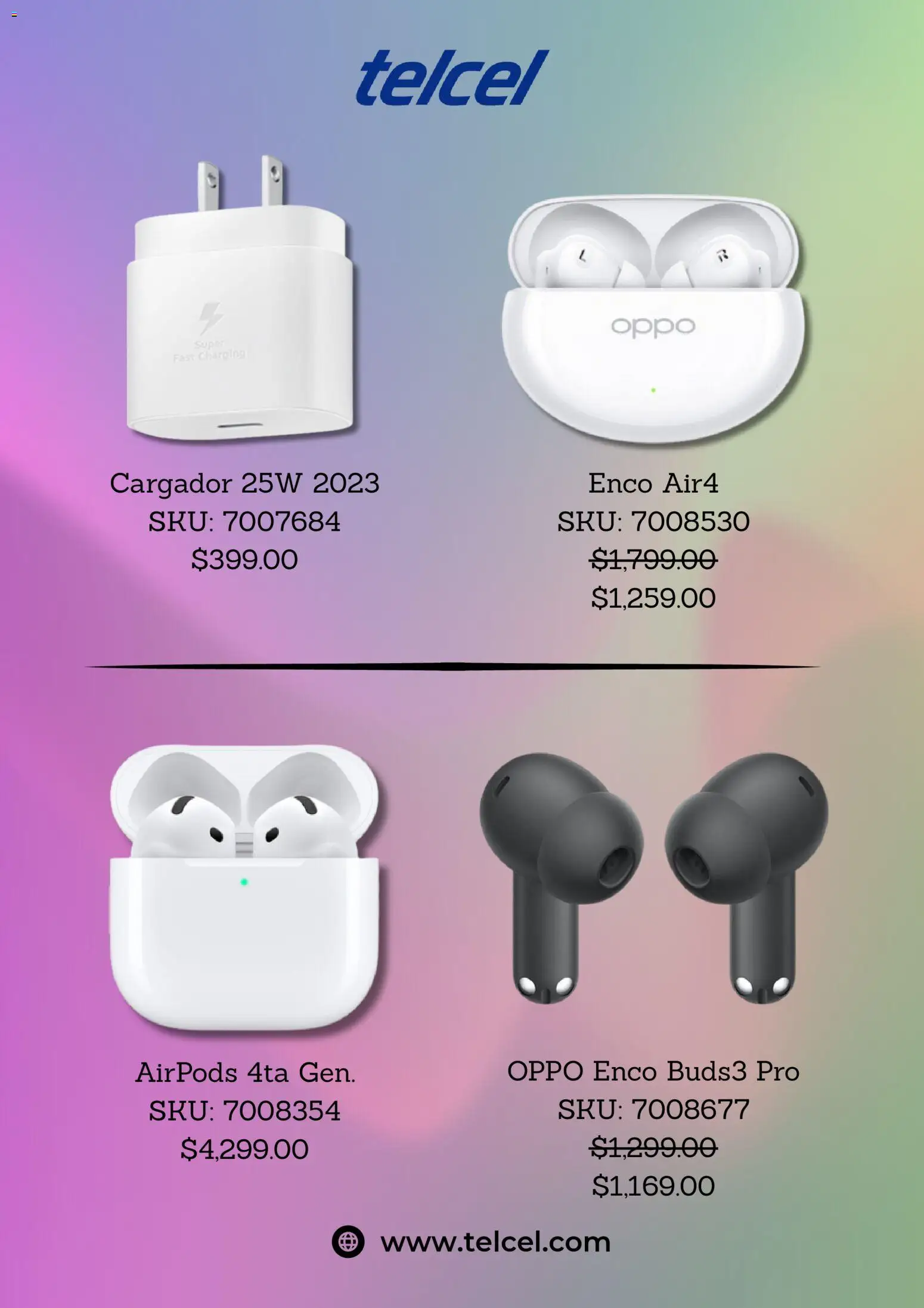 Nuevas ofertas de Telcel válidas en toda la República Mexicana desde el 07.01.2026. ¡Encuentra las mejores ofertas en Telcel catálogo! | Página: 3 | Productos: Cargador