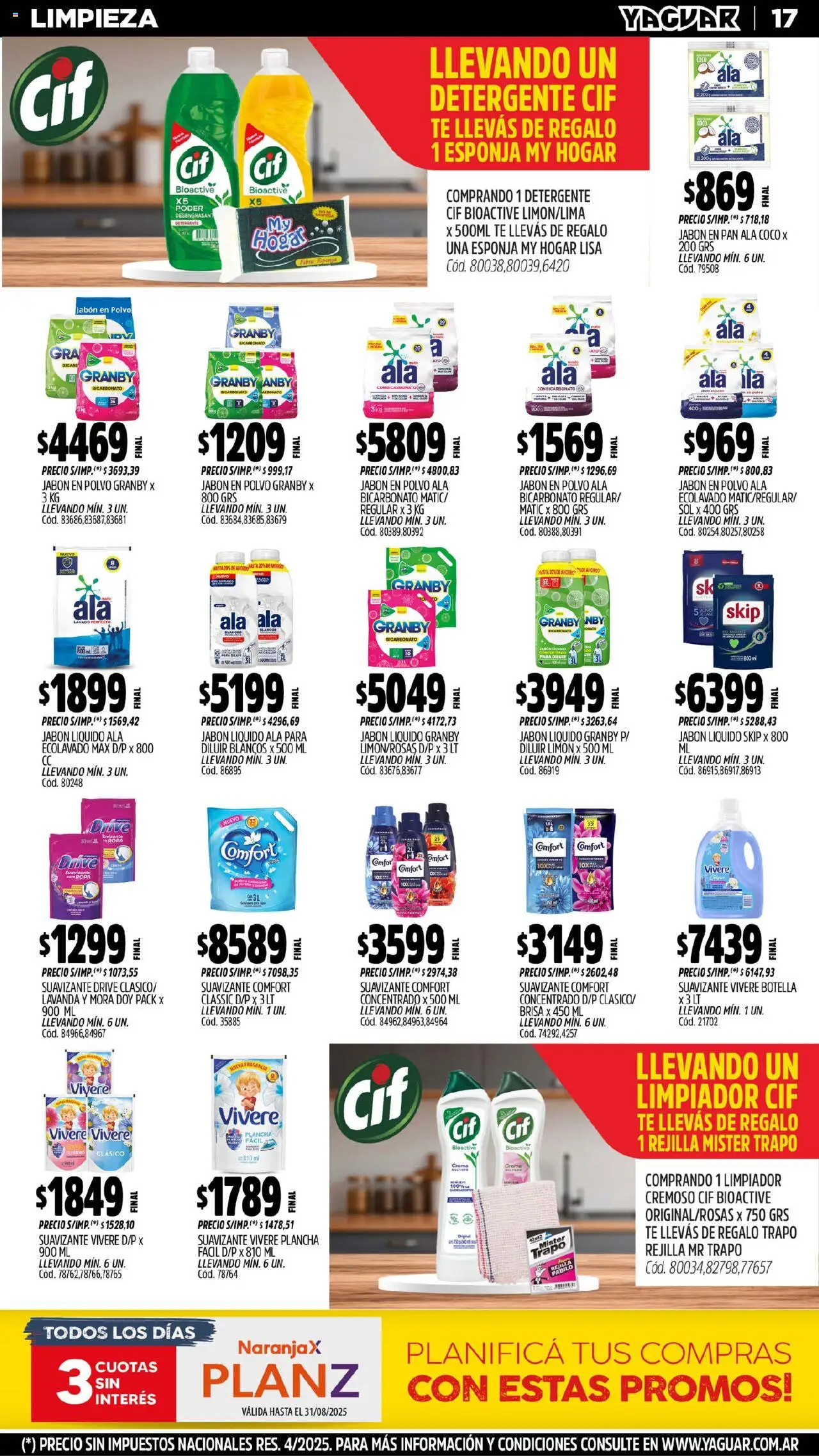 Yaguar - Bahía Blanca │ válido desde el 18.08.2025 | Página: 16 | Productos: Fragancia, Jabón líquido, Detergente, Esponja