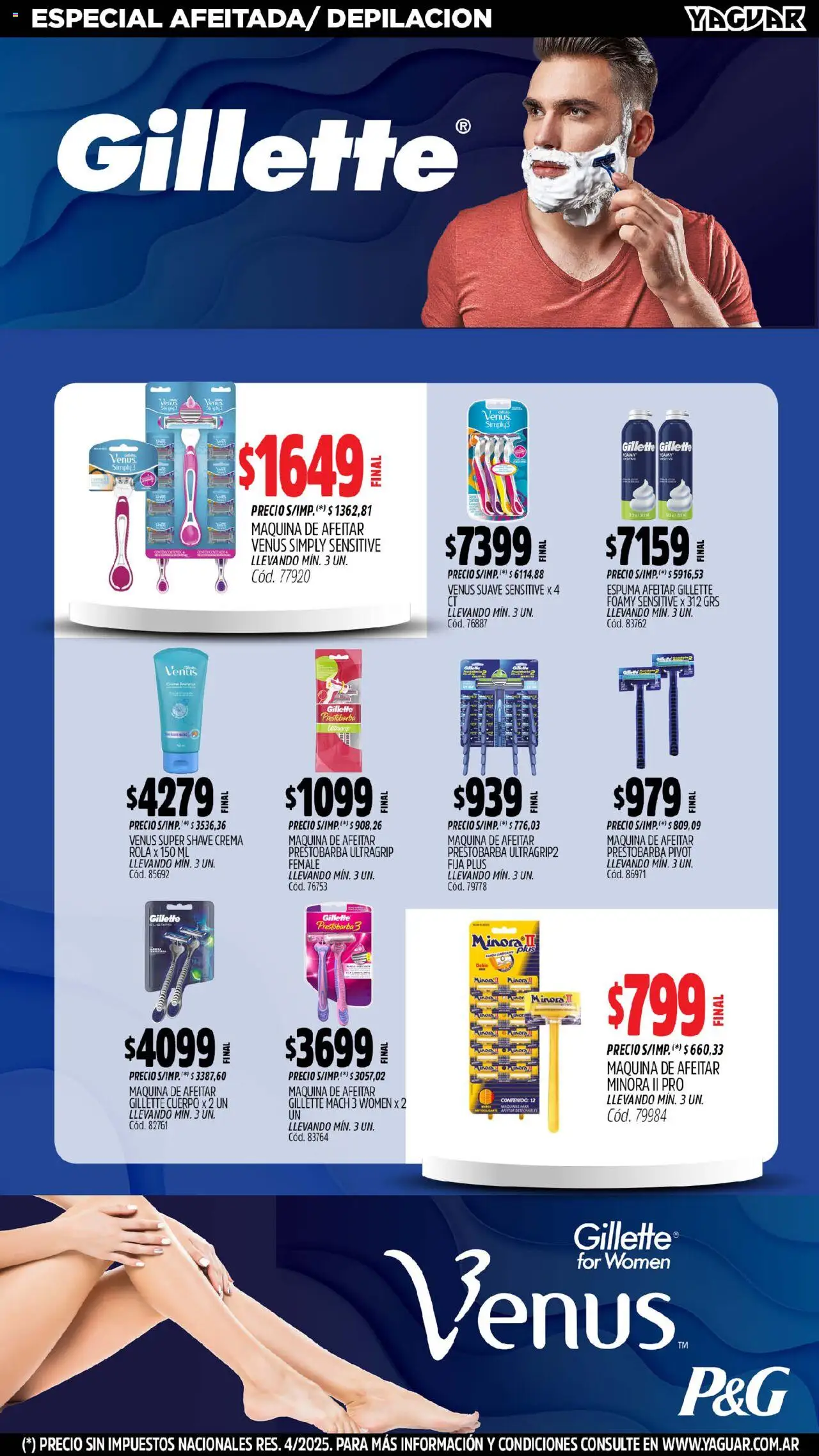 Yaguar - Moreno │ válido desde el 04.08.2025 | Página: 25 | Productos: Maquina de afeitar, Espuma, Crema