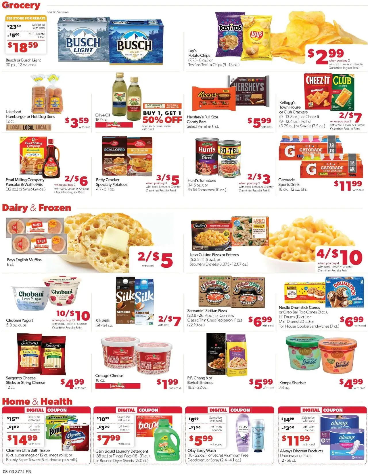 Family Fare Weekly Ad - NE - valid from 03.08.2025 | Page: 4 | Products: Bath, Oil, Lime, Dryer