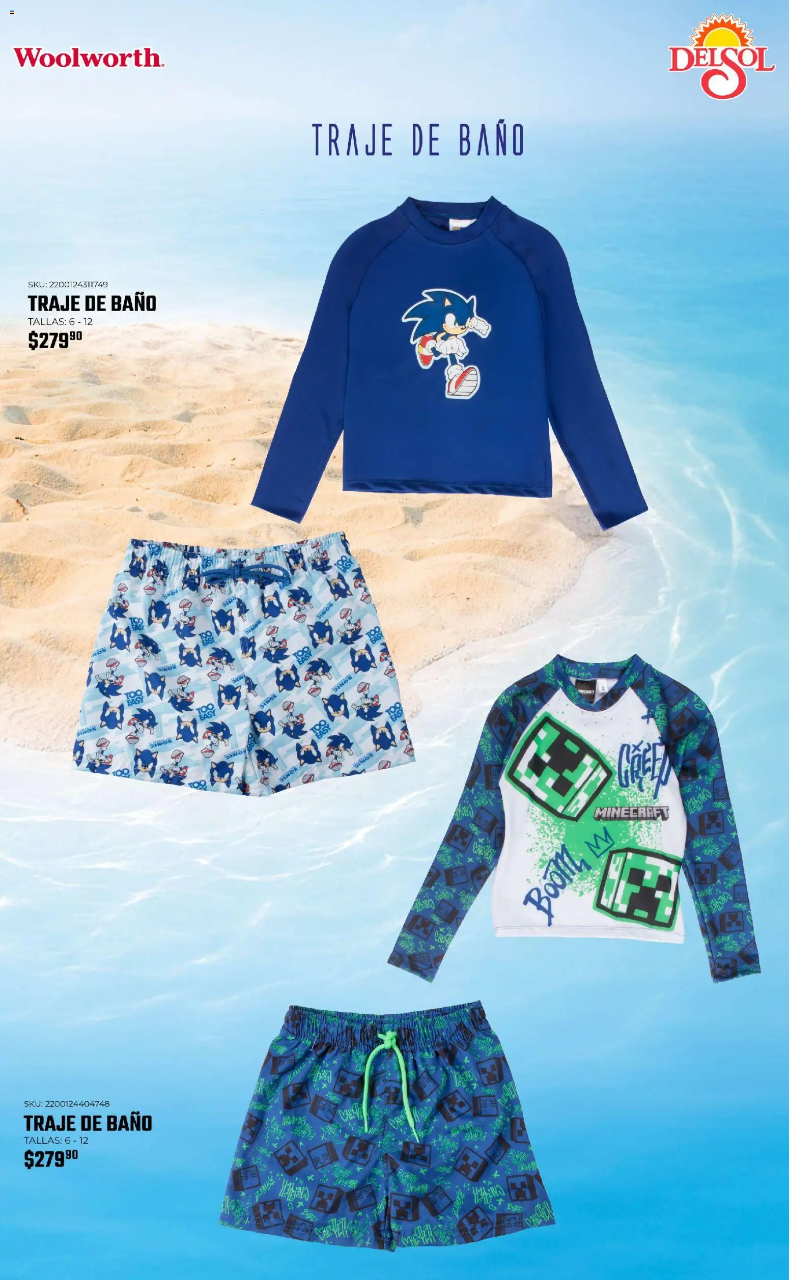 Nuevas ofertas de Del Sol y Woolworth válidas en toda la República Mexicana desde el 19.03.2026. ¡Encuentra las mejores ofertas en Del Sol y Woolworth catálogo Vacaciones 2026 ! | Página: 47 | Productos: Traje, Traje de baño, Baño