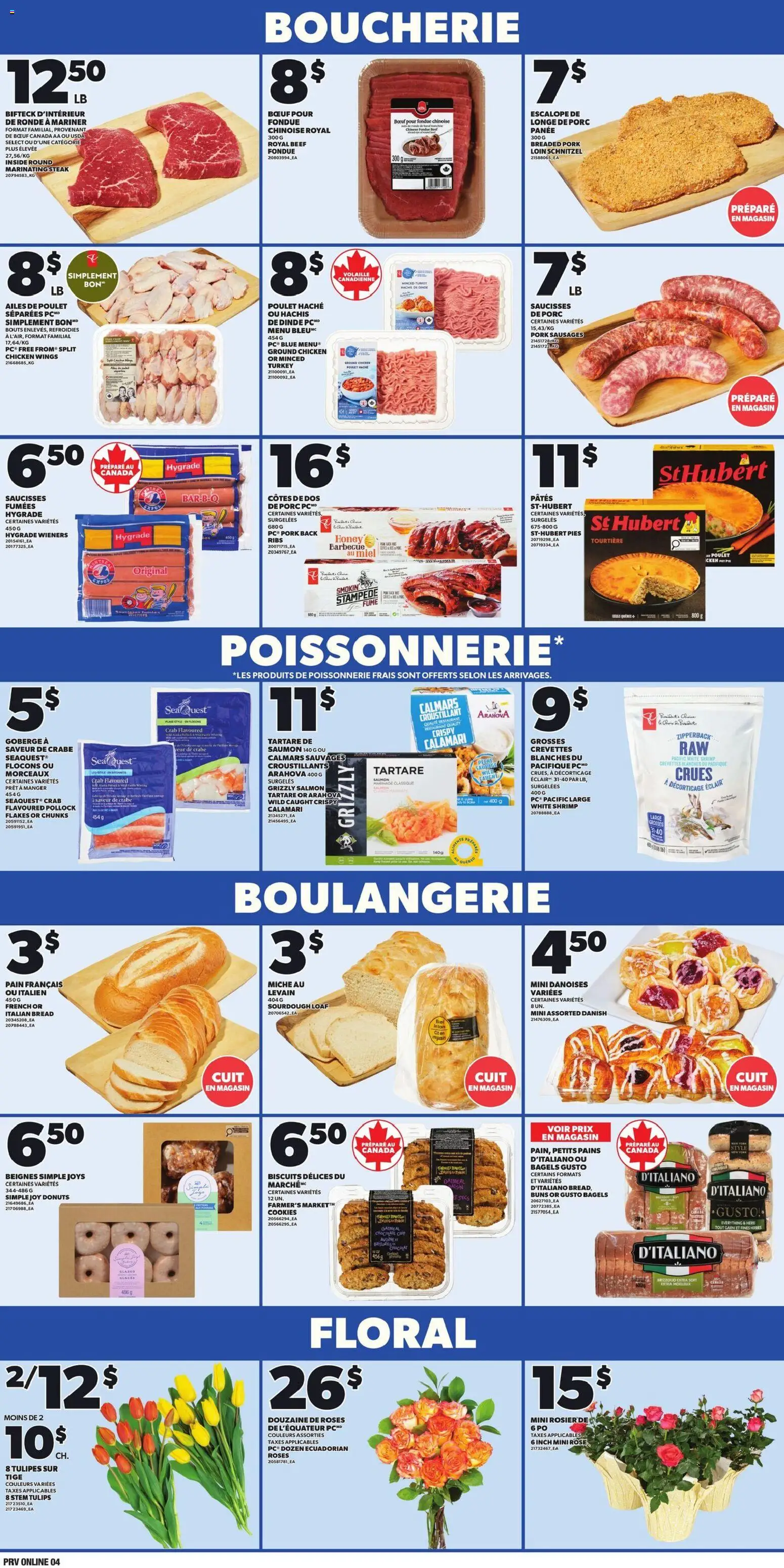 Provigo flyer valid from 26.02.2026 | Page: 4 | Products: Beef, Flakes, Bread, Pork