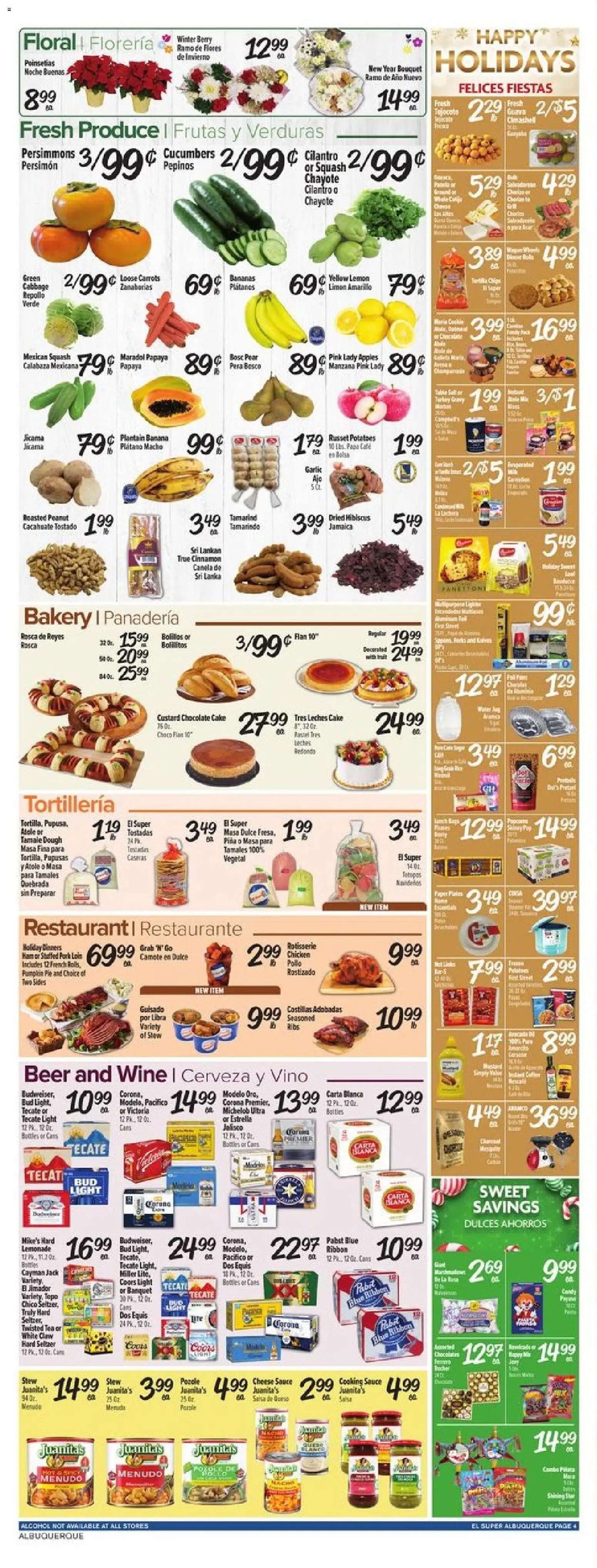 El Super Weekly Ad - NM - valid from 24.12.2025 | Page: 4 | Products: Bakery, Apples, Cucumbers, Potatoes