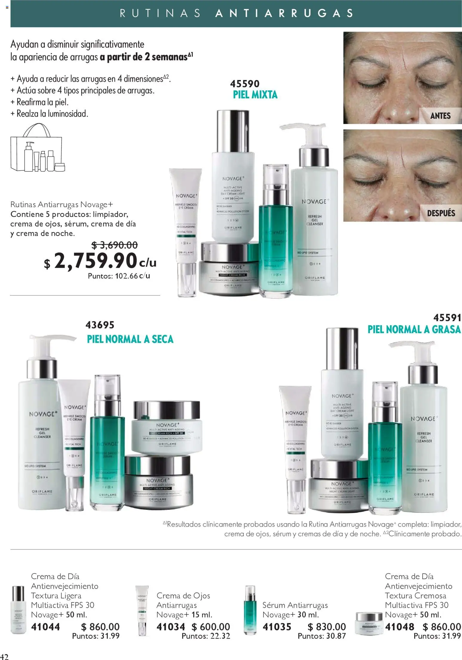 Nuevas ofertas de Oriflame válidas en toda la República Mexicana desde el 27.12.2025. ¡Encuentra las mejores ofertas en Oriflame campaña 1 2026! | Página: 42 | Productos: Serum, Crema, Sobre