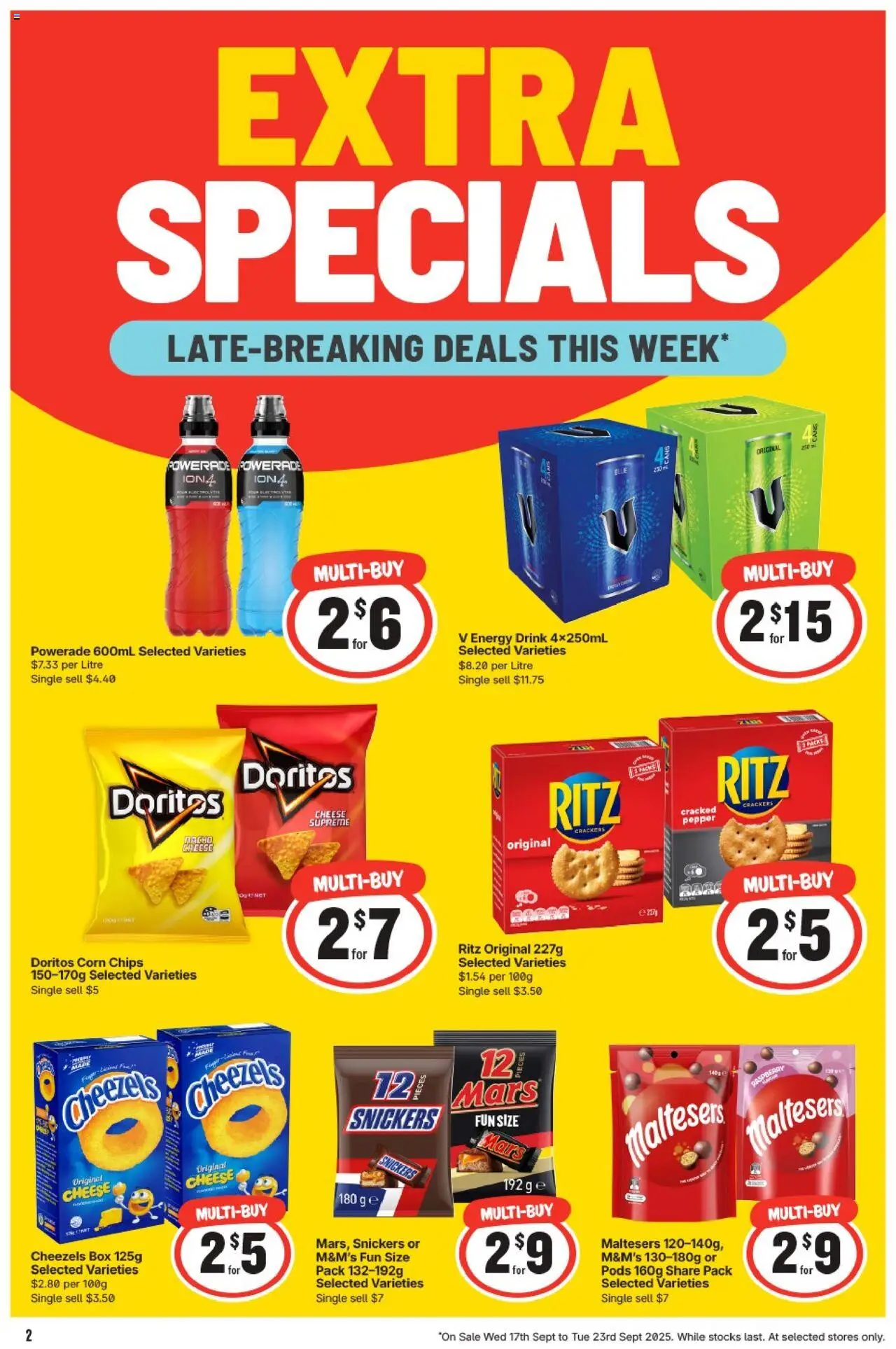 IGA catalogue - valid from 17.09.2025 | Page: 2 | Products: Box, Energy drink, Chips, Pepper
