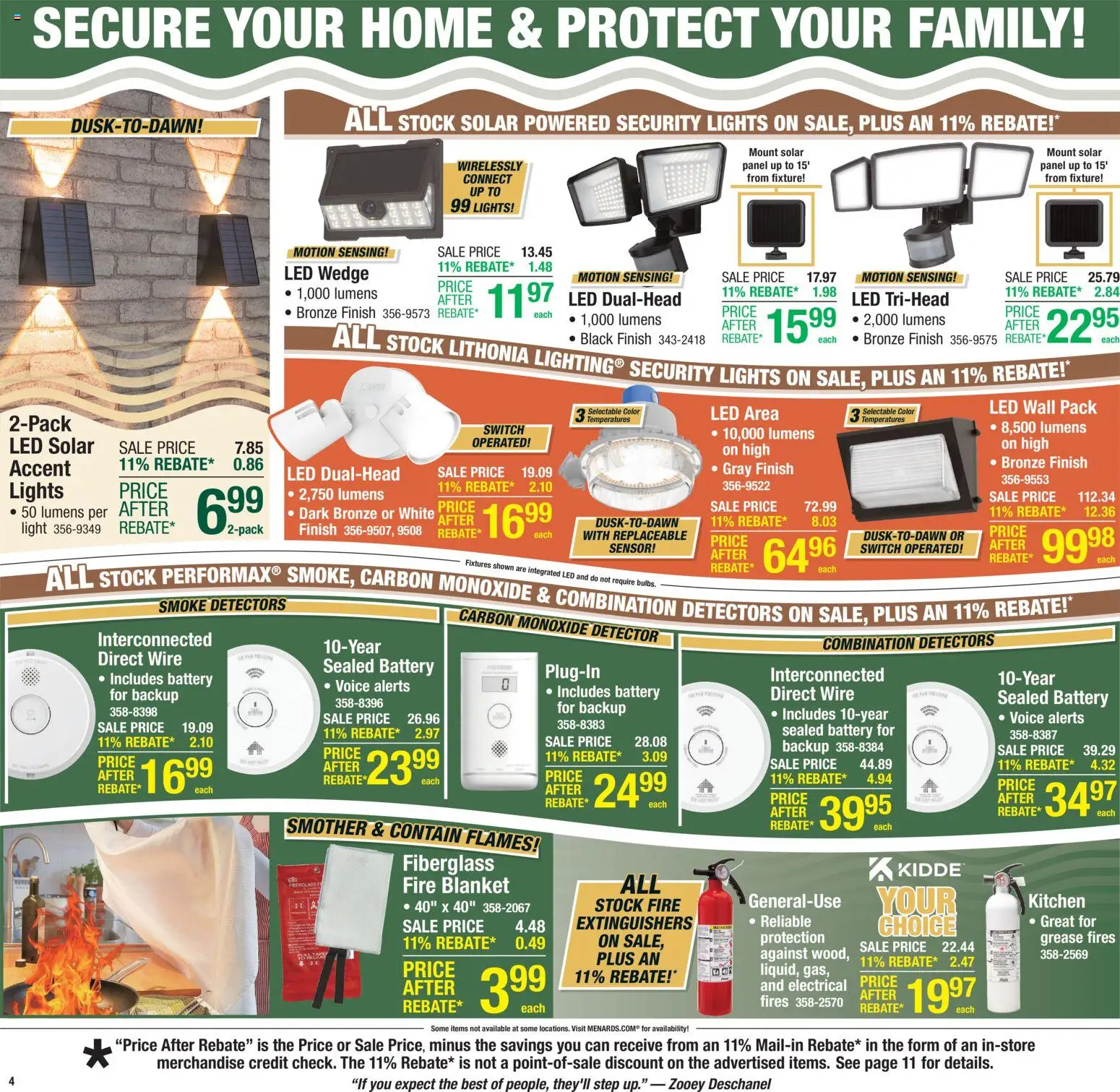 Menards Weekly Ad - valid from 22.10.2025 | Page: 7 | Products: Blanket, Battery, Wire, Sensor