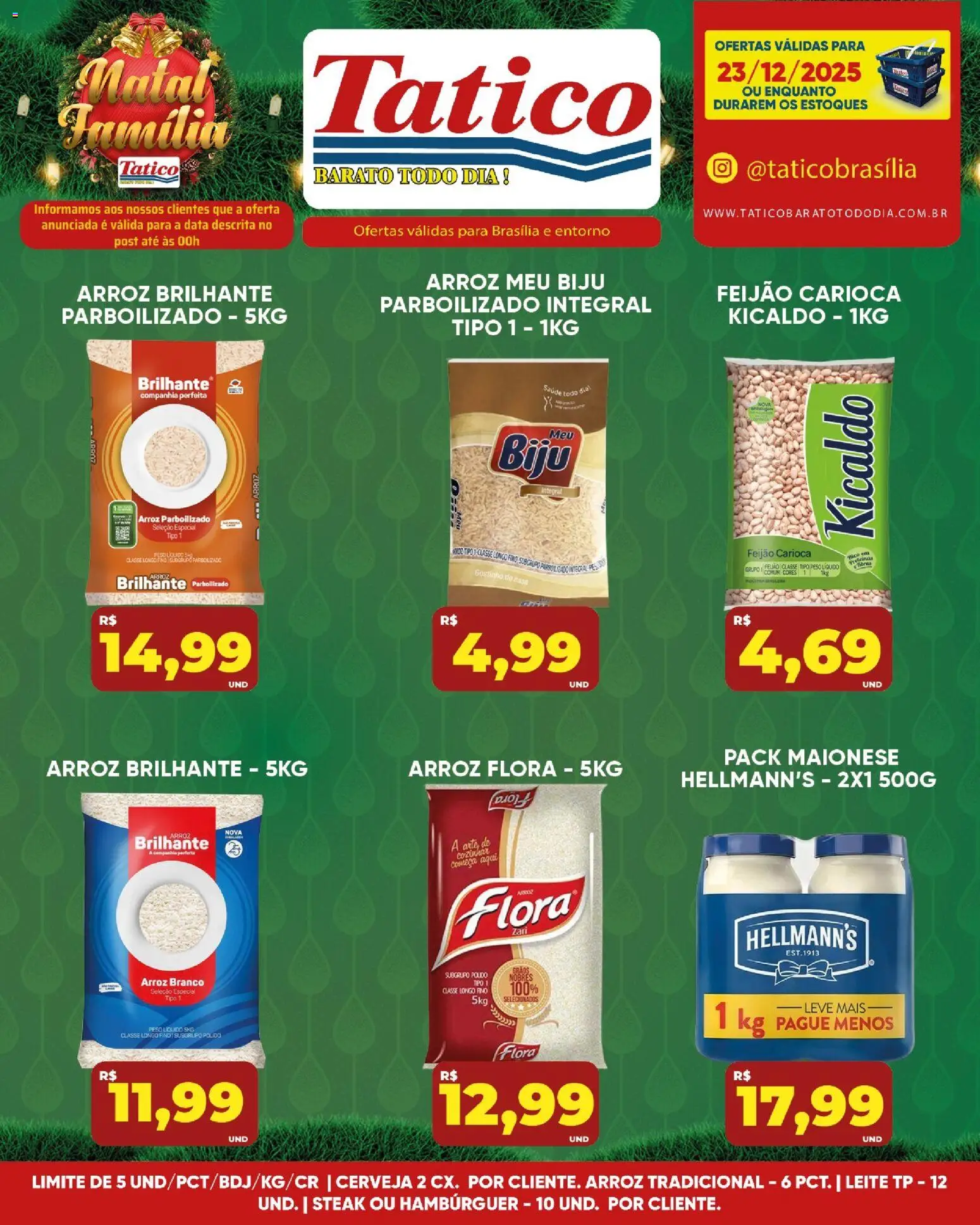 Tatico Folheto - válido de 23.12.2025 | Página: 15 | Produtos: Feijão, Cerveja, Arroz, Maionese