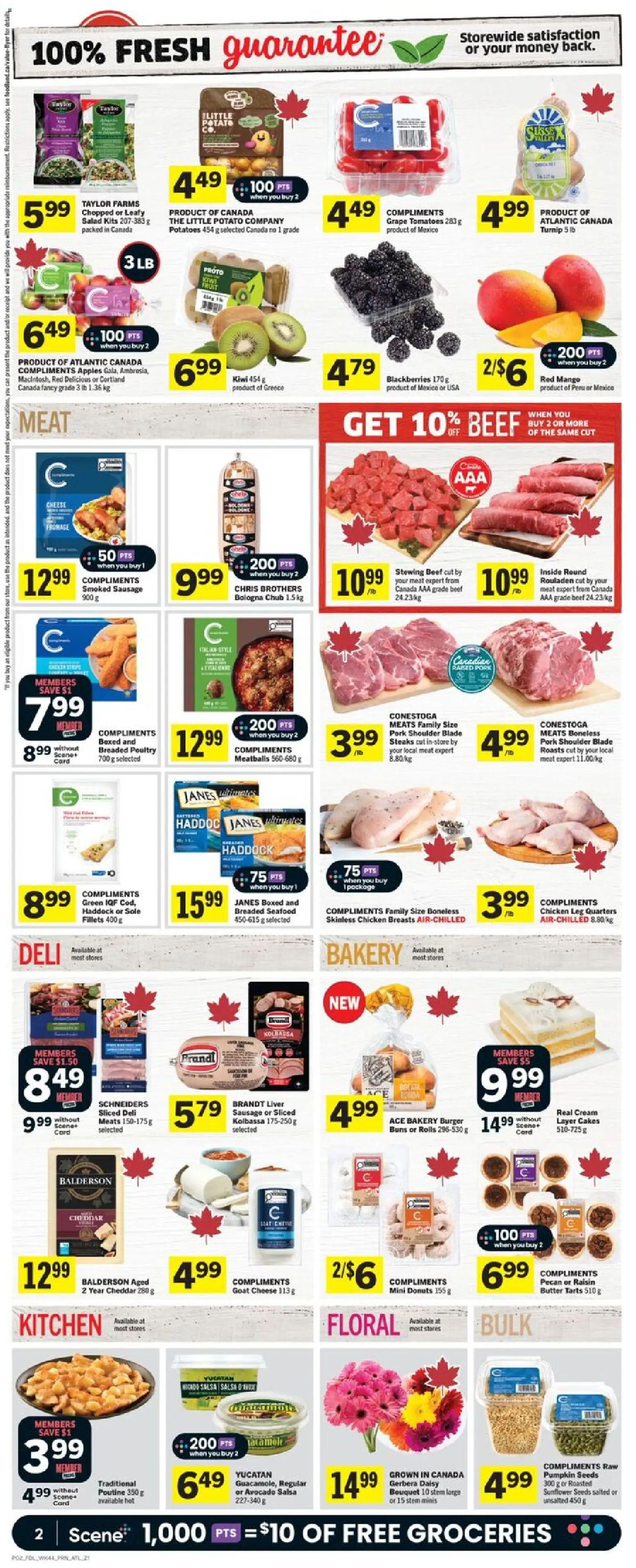Foodland flyer valid from 26.02.2026 | Page: 3 | Products: Kiwi, Potatoes, Bakery, Chicken