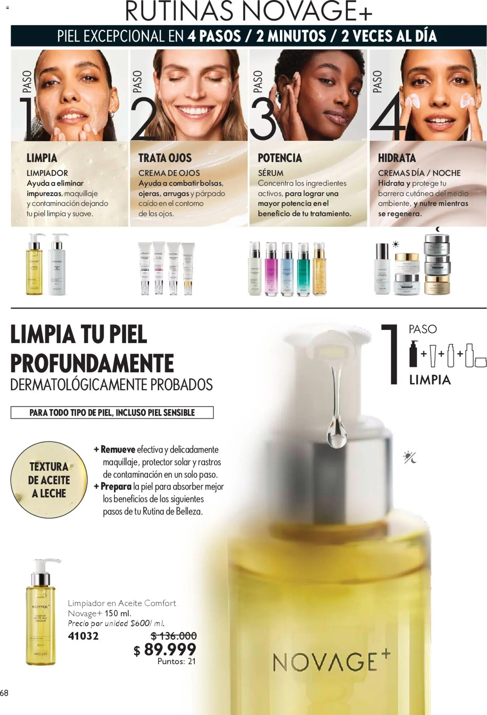 Oriflame revista - valida desde el 18.04.2026 | Página: 68 | Productos: Crema, Serum, Maquillaje, Leche