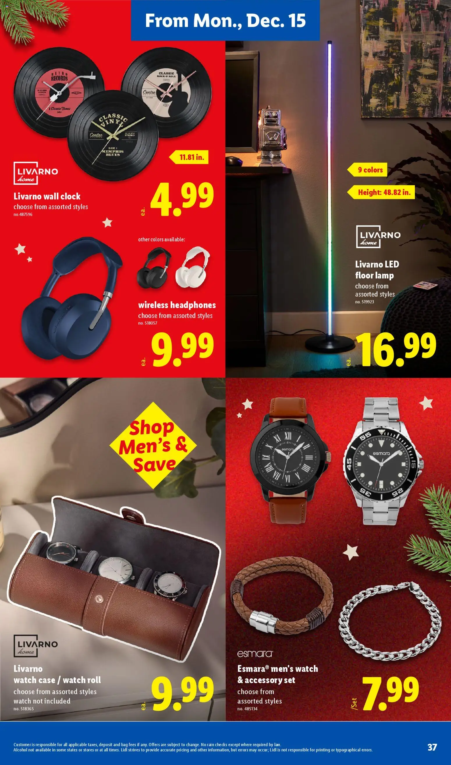 Lidl Weekly Ad - valid from 10.12.2025 | Page: 37 | Products: Lamp, Watch, Case, Bag