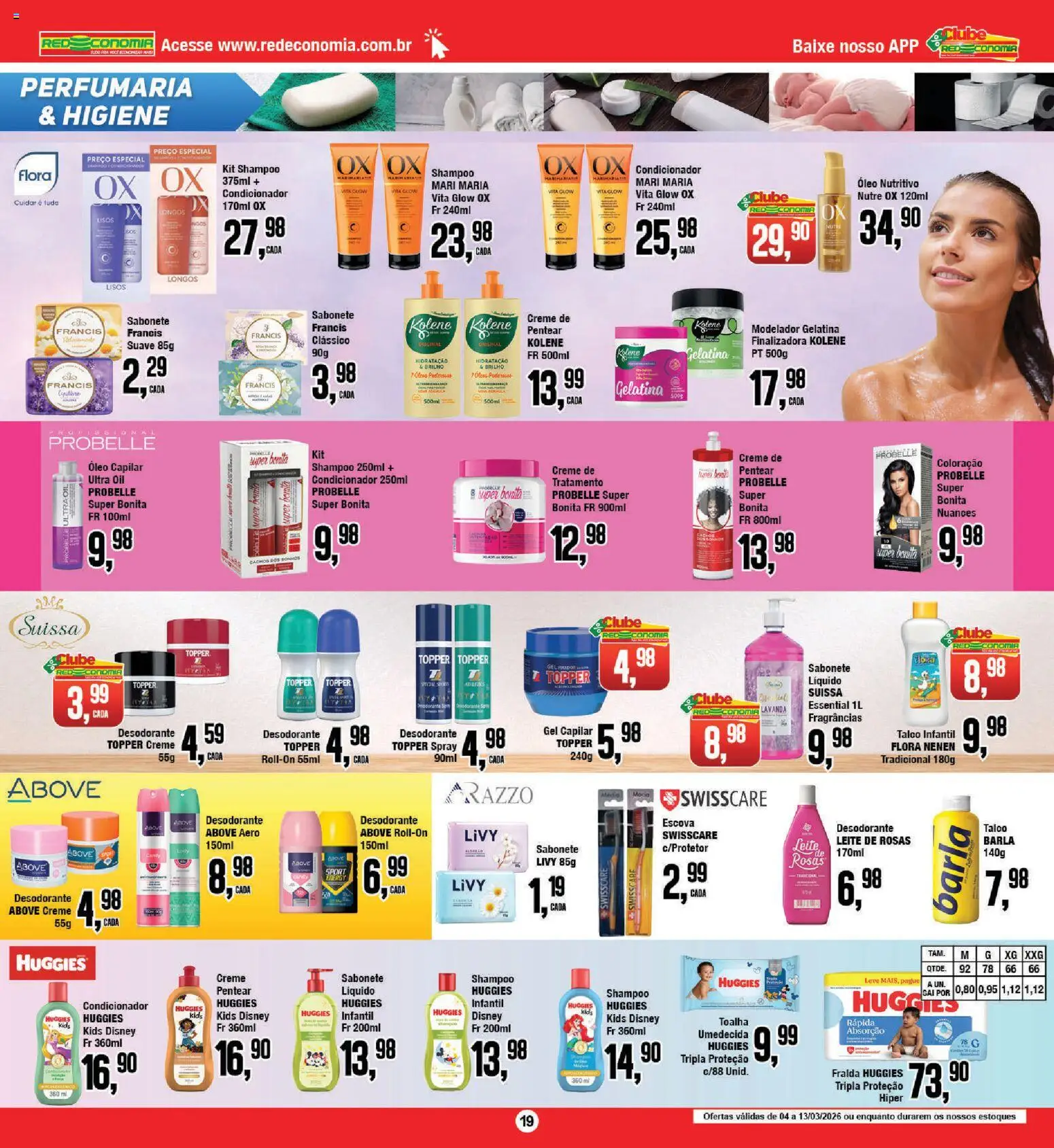 RedEconomia Folheto - válido de 13.03.2026 | Página: 19 | Produtos: Shampoo, Condicionador, Óleo, Gelatina