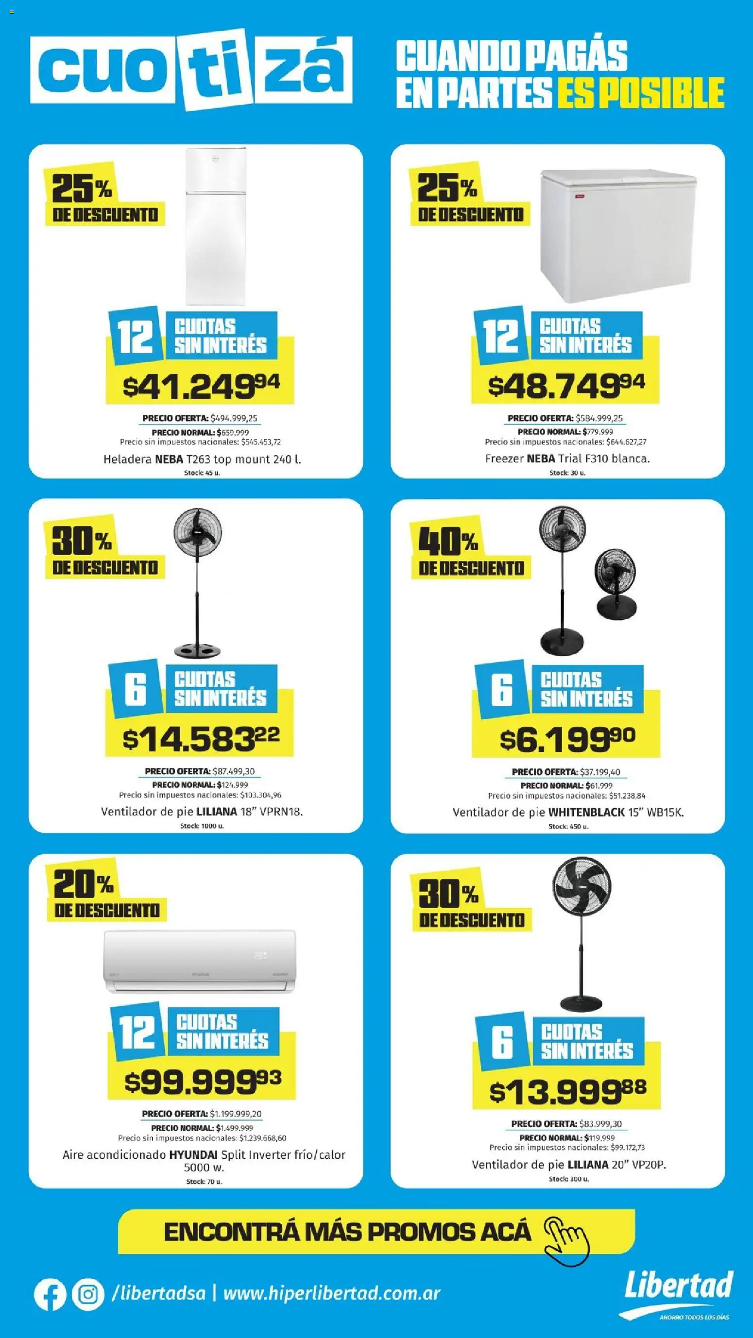 Hipermercado Libertad - Cuotizá │ válido desde el 29.12.2025 | Página: 3 | Productos: Top, Aire acondicionado, Ventilador, Heladera