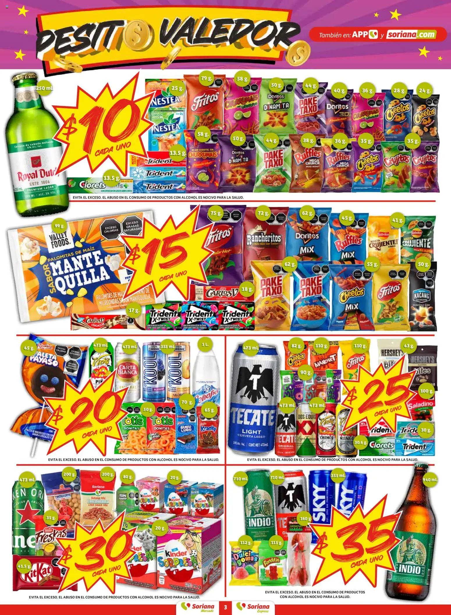 Nuevas ofertas de Soriana válidas en toda la República Mexicana desde el 02.01.2026. ¡Encuentra las mejores ofertas en Soriana - Pesito Valedor Mercado: Nay, Sin, Son ! | Página: 3 | Productos: Maíz, Mantequilla, Mango, Microondas