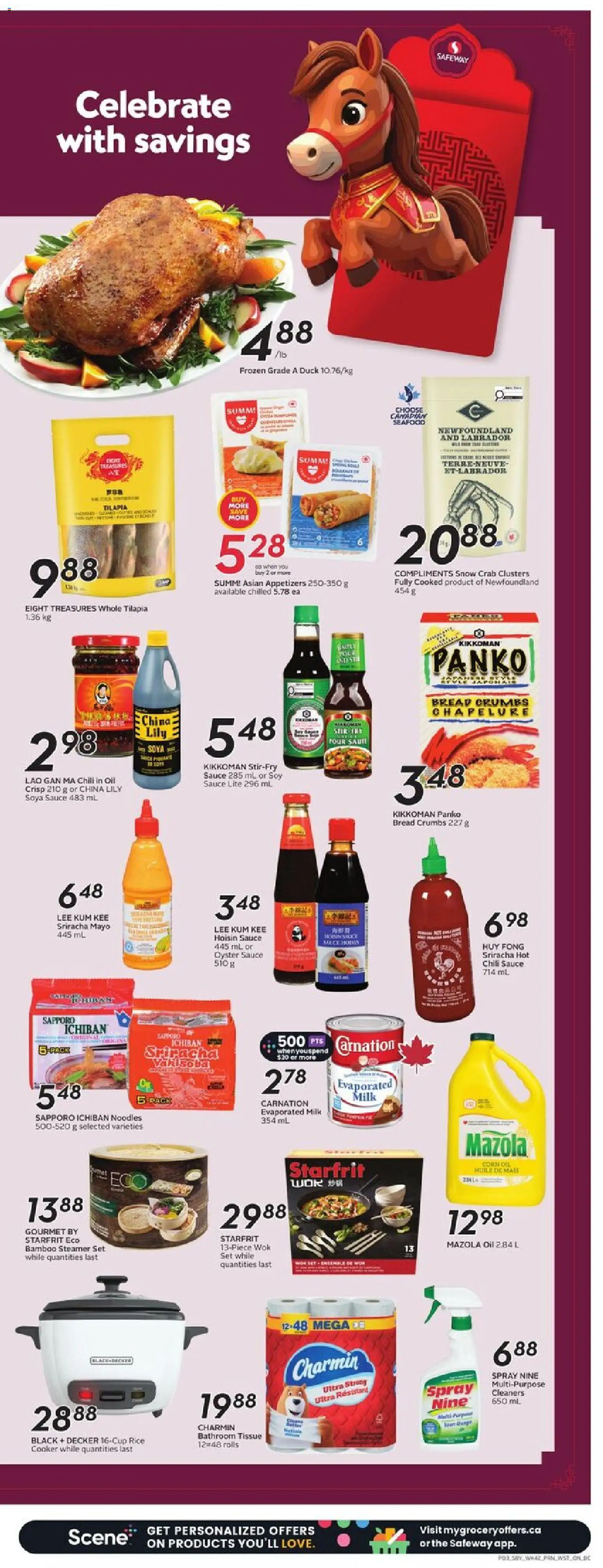 Safeway flyer valid from 12.02.2026 | Page: 6 | Products: Rice, Noodles, Milk, Bread