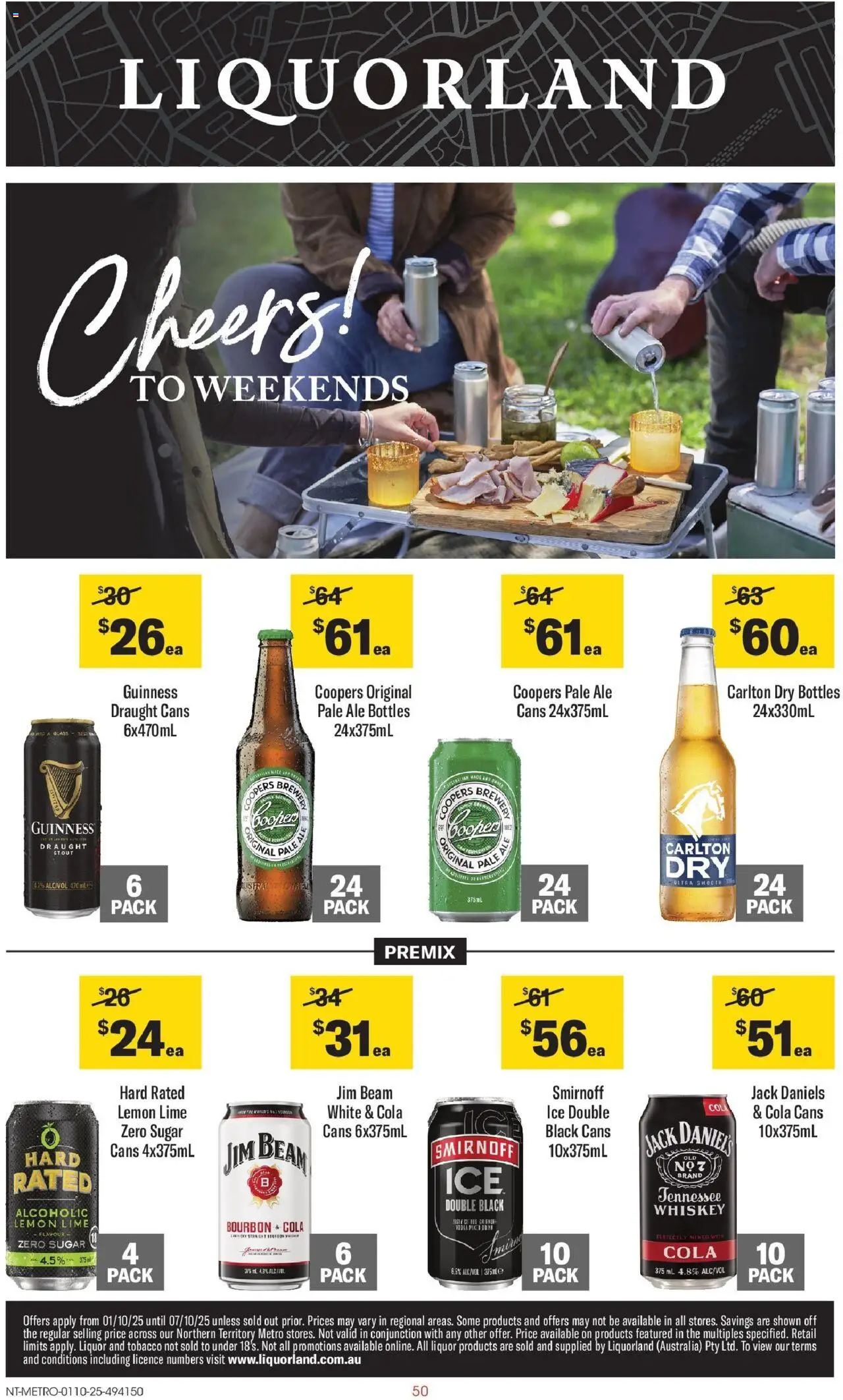 Coles catalogue - valid from 01.10.2025 | Page: 50 | Products: Bourbon, Whiskey, Sugar, Lime