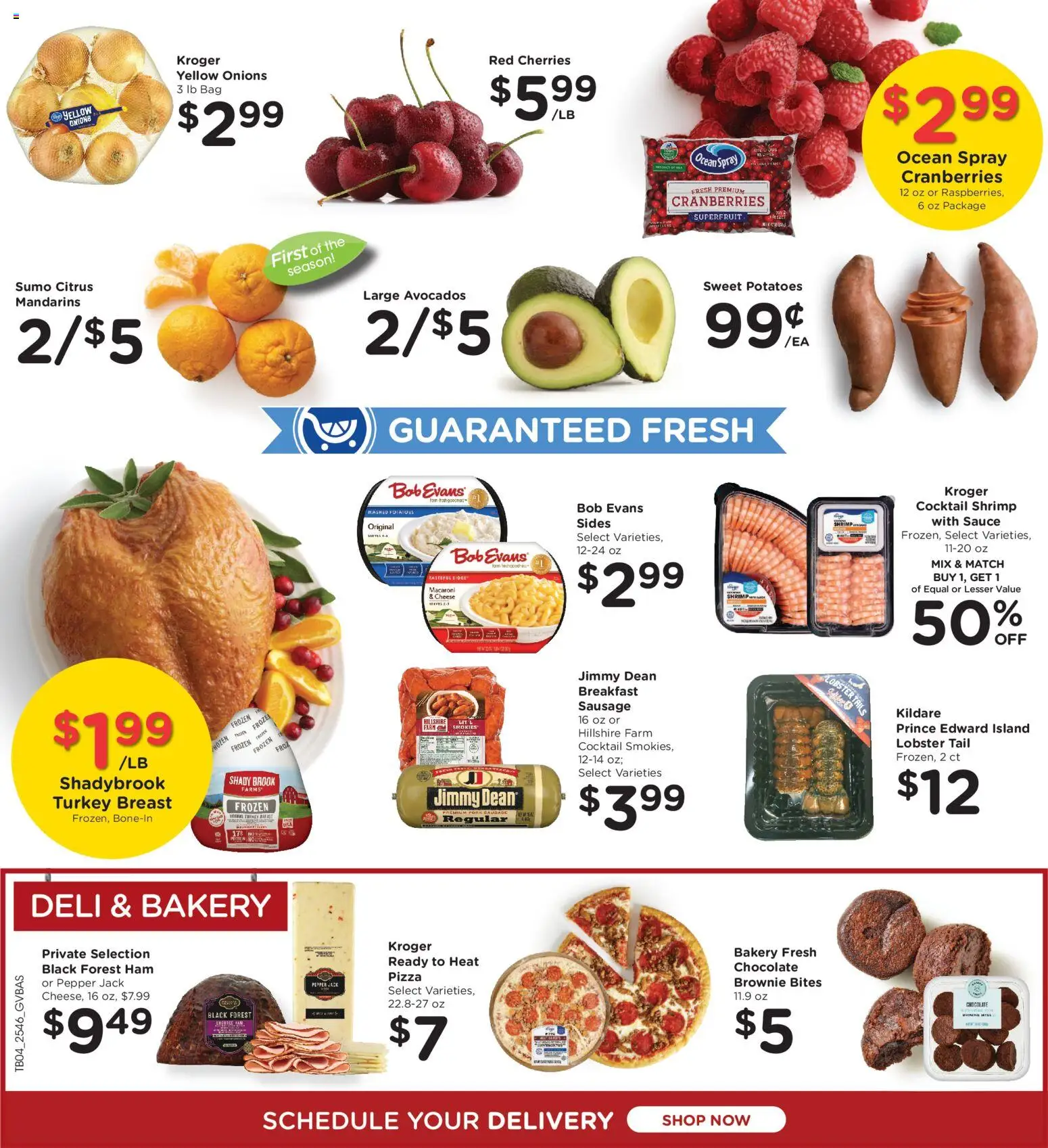 Kroger Ad - valid from 17.12.2025 | Page: 8 | Products: Cherries, Ham, Pizza, Sauce