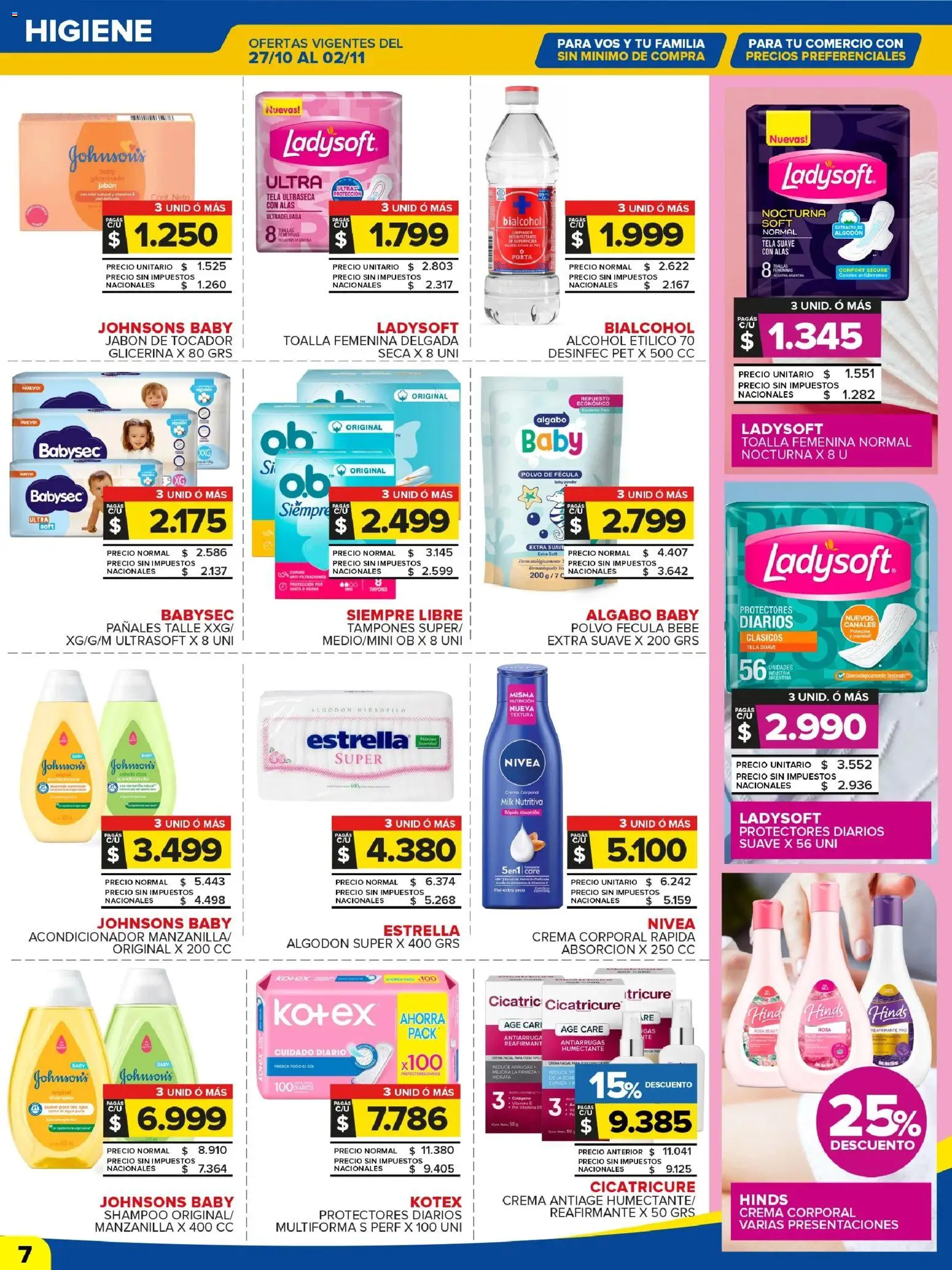 Carrefour Maxi catálogo │ válido desde el 27.10.2025 | Página: 7 | Productos: Toalla, Polvo, Shampoo, Protectores diarios