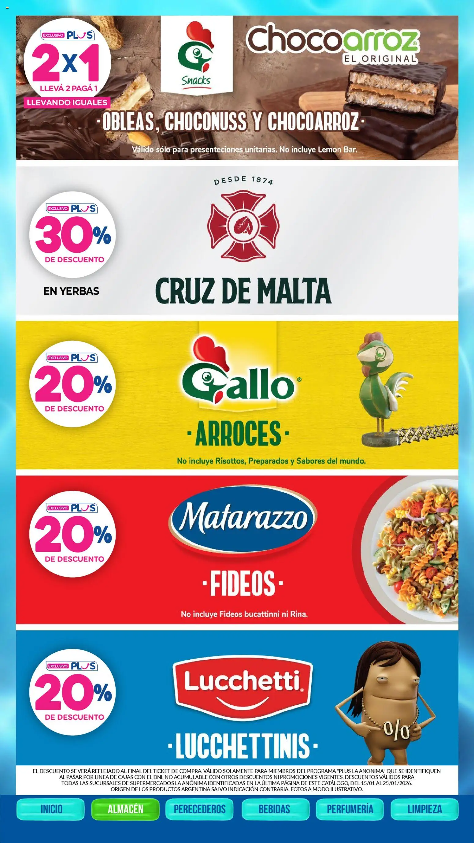 La Anonima catálogo │ válido desde el 15.01.2026 | Página: 13 | Productos: Fideos