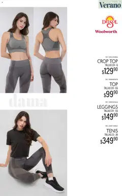 Nuevas ofertas de Del Sol y Woolworth válidas en toda la República Mexicana desde el 24.06.2025. ¡Encuentra las mejores ofertas en Del Sol y Woolworth catálogo Luce El Verano! | Página: 10 | Productos: Leggings, Tenis, Top