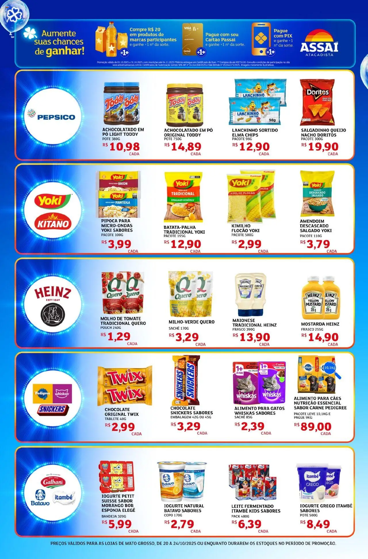 Assaí Atacadista Folheto - válido de 20.10.2025 | Página: 4 | Produtos: Esponja, Leite, Carne, Leite fermentado
