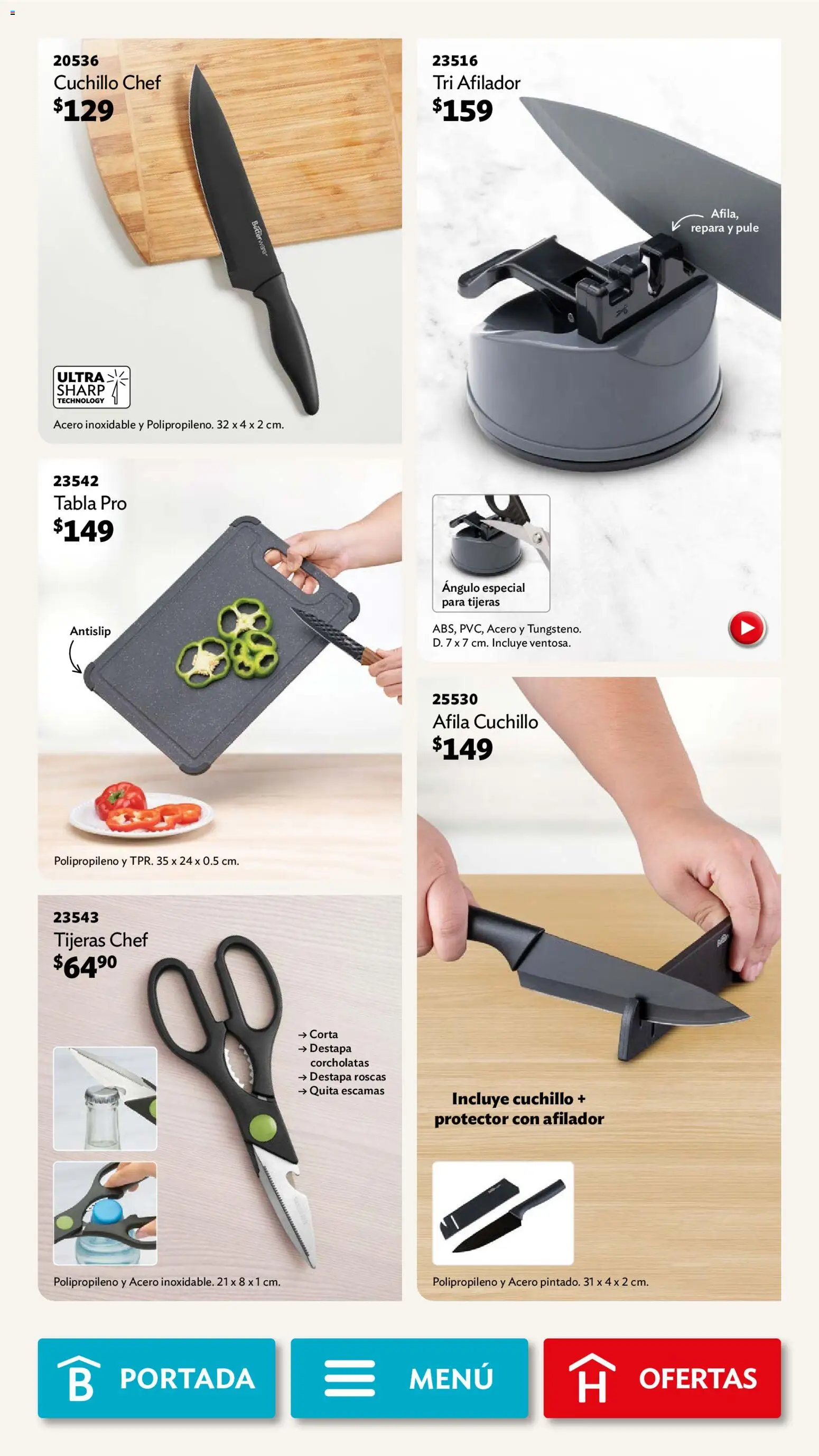 Nuevas ofertas de Betterware válidas en toda la República Mexicana desde el 05.01.2026. ¡Encuentra las mejores ofertas en Betterware campaña 1 2026! | Página: 39 | Productos: Cuchillo