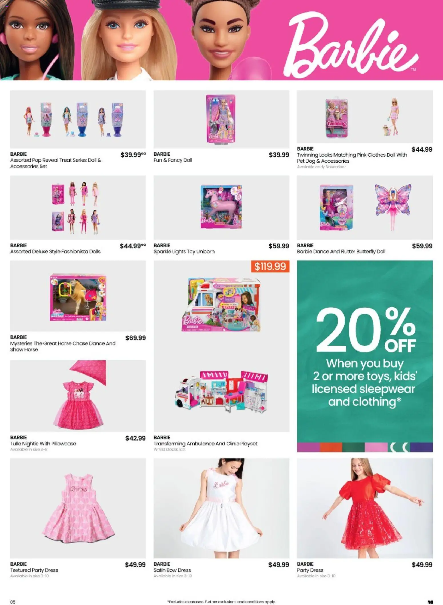 Myer catalogue - valid from 27.10.2025 | Page: 5 | Products: Dress, Sleepwear, Dance, Accessories