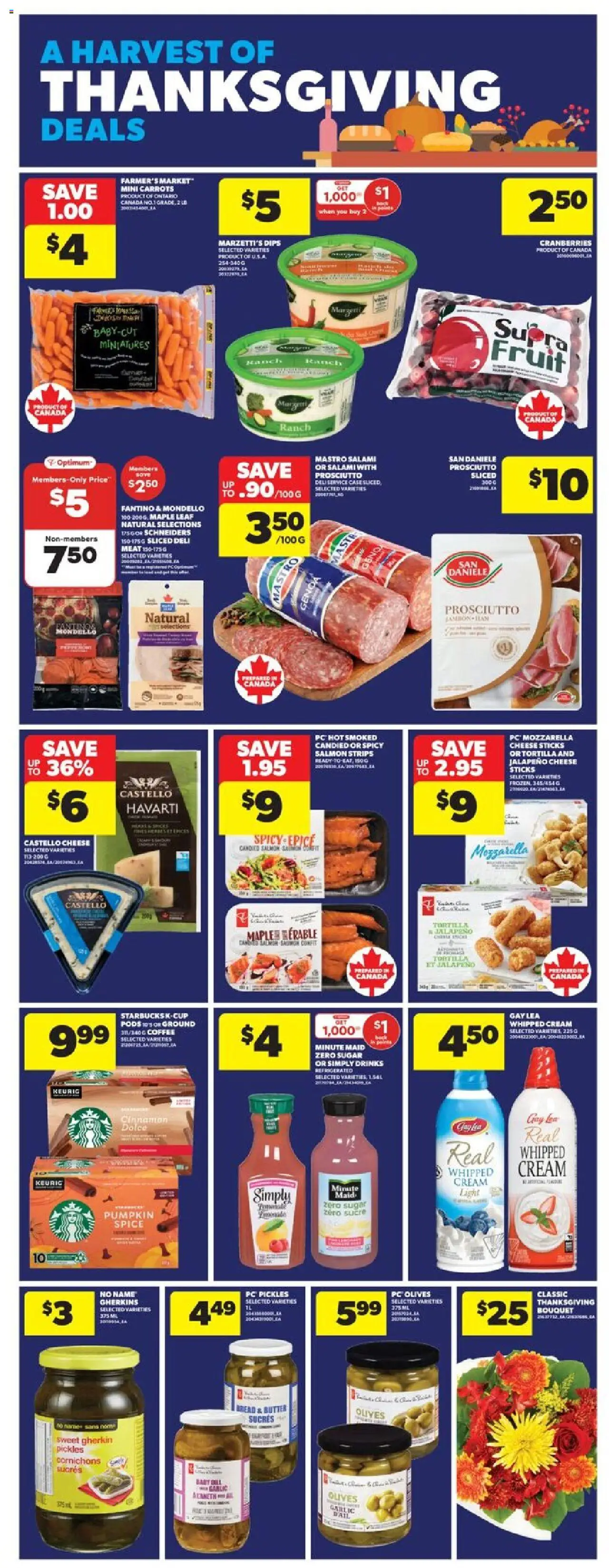 Real Canadian Superstore flyer valid from 02.10.2025 | Page: 6 | Products: PC, Cheese, Bread, Pumpkin