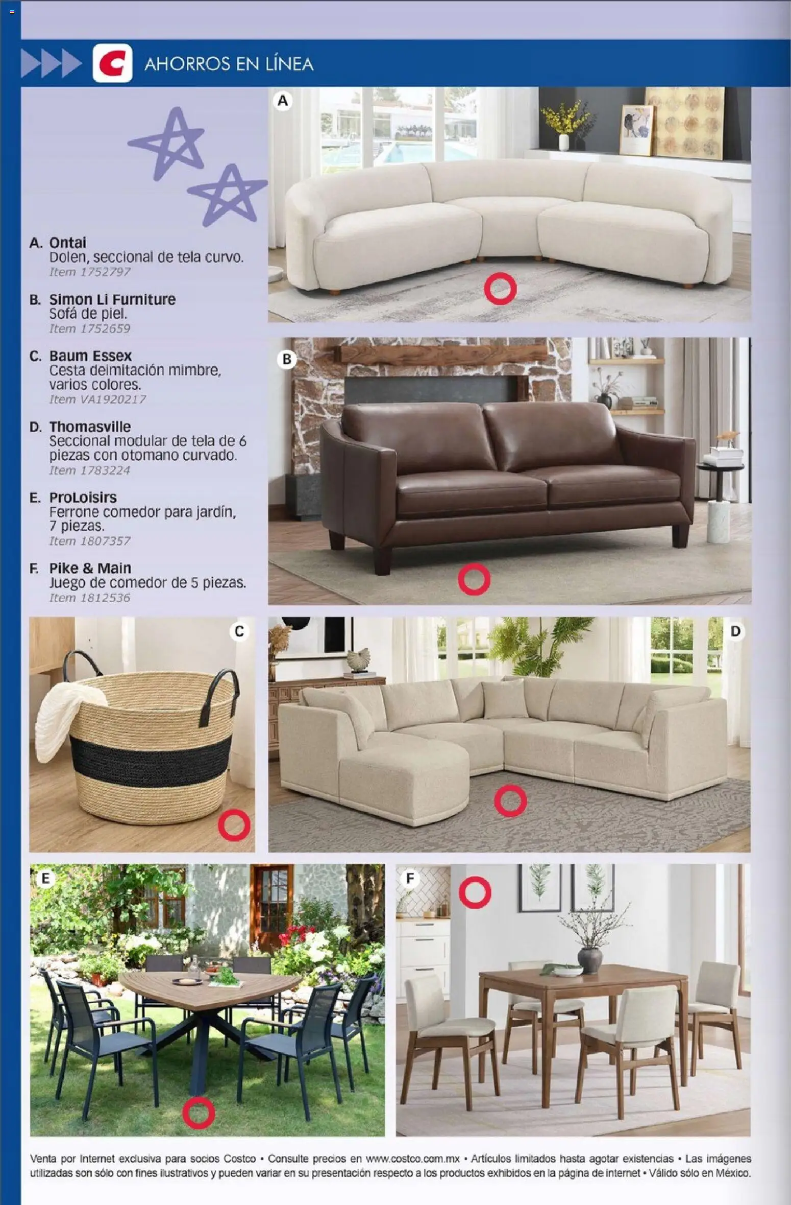 Nuevas ofertas de Costco válidas en toda la República Mexicana desde el 01.01.2026. ¡Encuentra las mejores ofertas en Costco - Revista Enero! | Página: 110 | Productos: Sofá, Juego, Juego de comedor, Modular