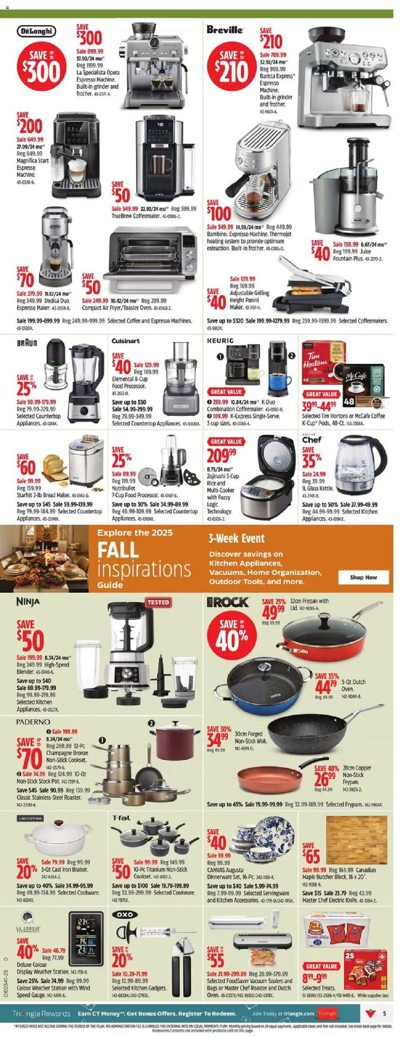 Canadian Tire flyer valid from 02.10.2025 | Page: 5 | Products: Oven, Iron, Bread, Juice