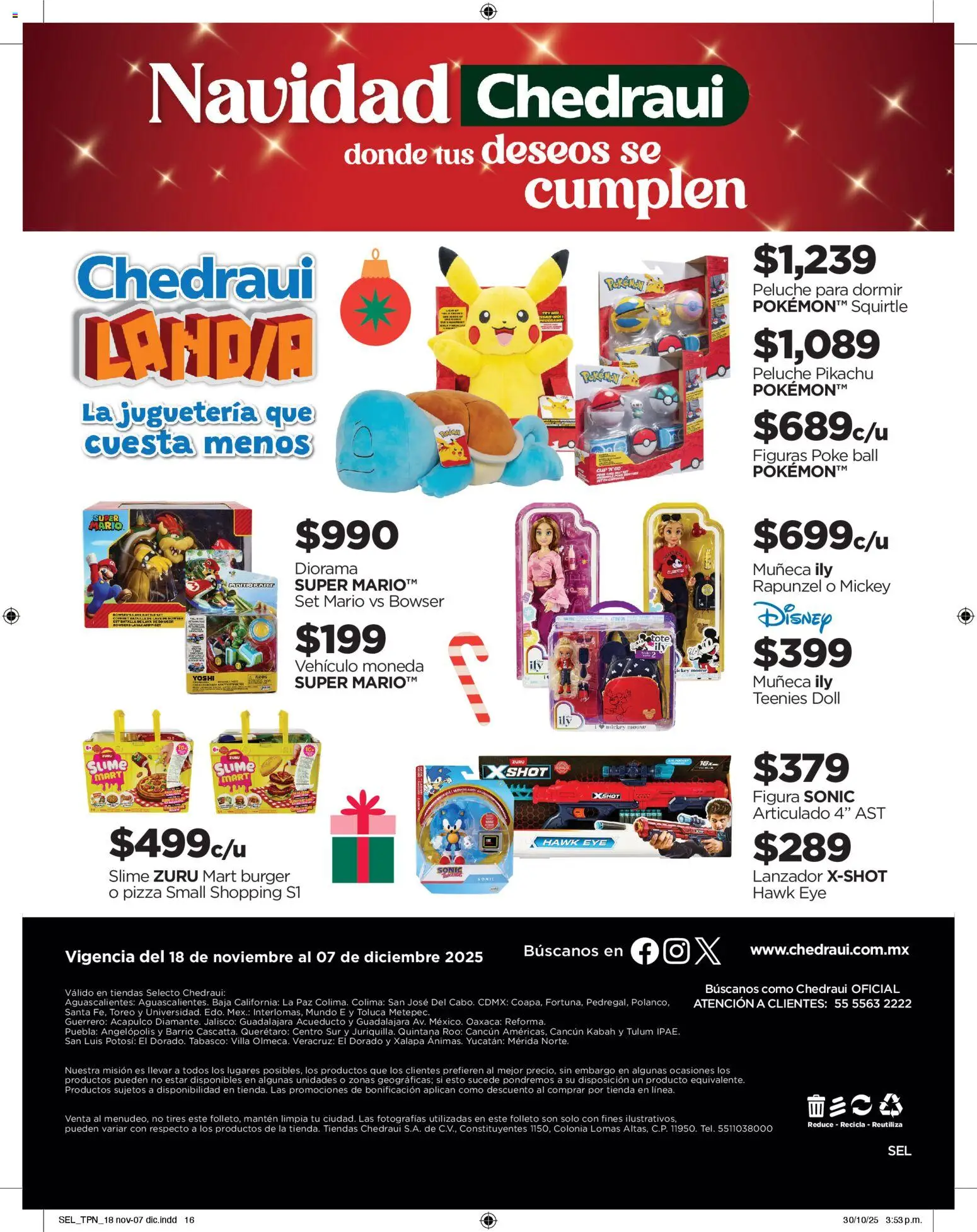 Nuevas ofertas de Chedraui válidas en toda la República Mexicana desde el 18.11.2025. ¡Encuentra las mejores ofertas en Chedraui folleto Llevarte más cuesta menos! | Página: 16 | Productos: Pizza, Mouse, Shot