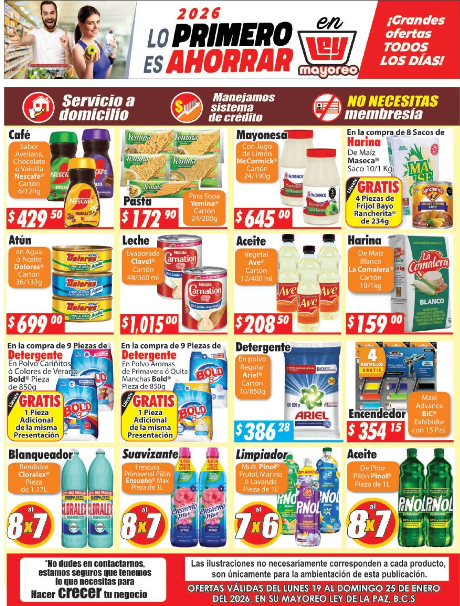 Nuevas ofertas de Casa Ley válidas en toda la República Mexicana desde el 19.01.2026. ¡Encuentra las mejores ofertas en Casa Ley folleto La Paz! | Página: 2 | Productos: Harina, Mayonesa, Sopa, Chocolate