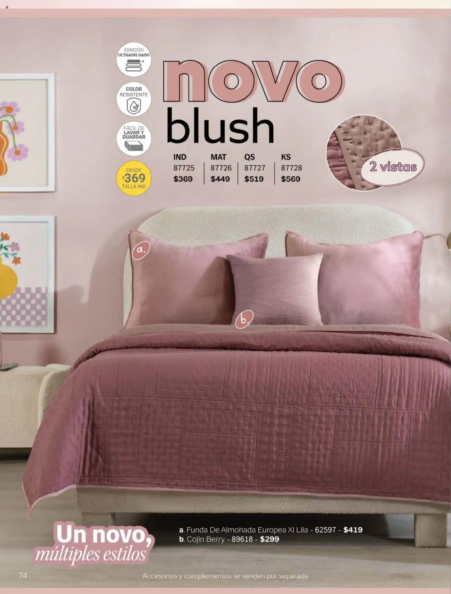 Nuevas ofertas de Vianney válidas en toda la República Mexicana desde el 23.01.2026. ¡Encuentra las mejores ofertas en Vianney catálogo Chavos! | Página: 76 | Productos: Funda, Funda de almohada, Almohada