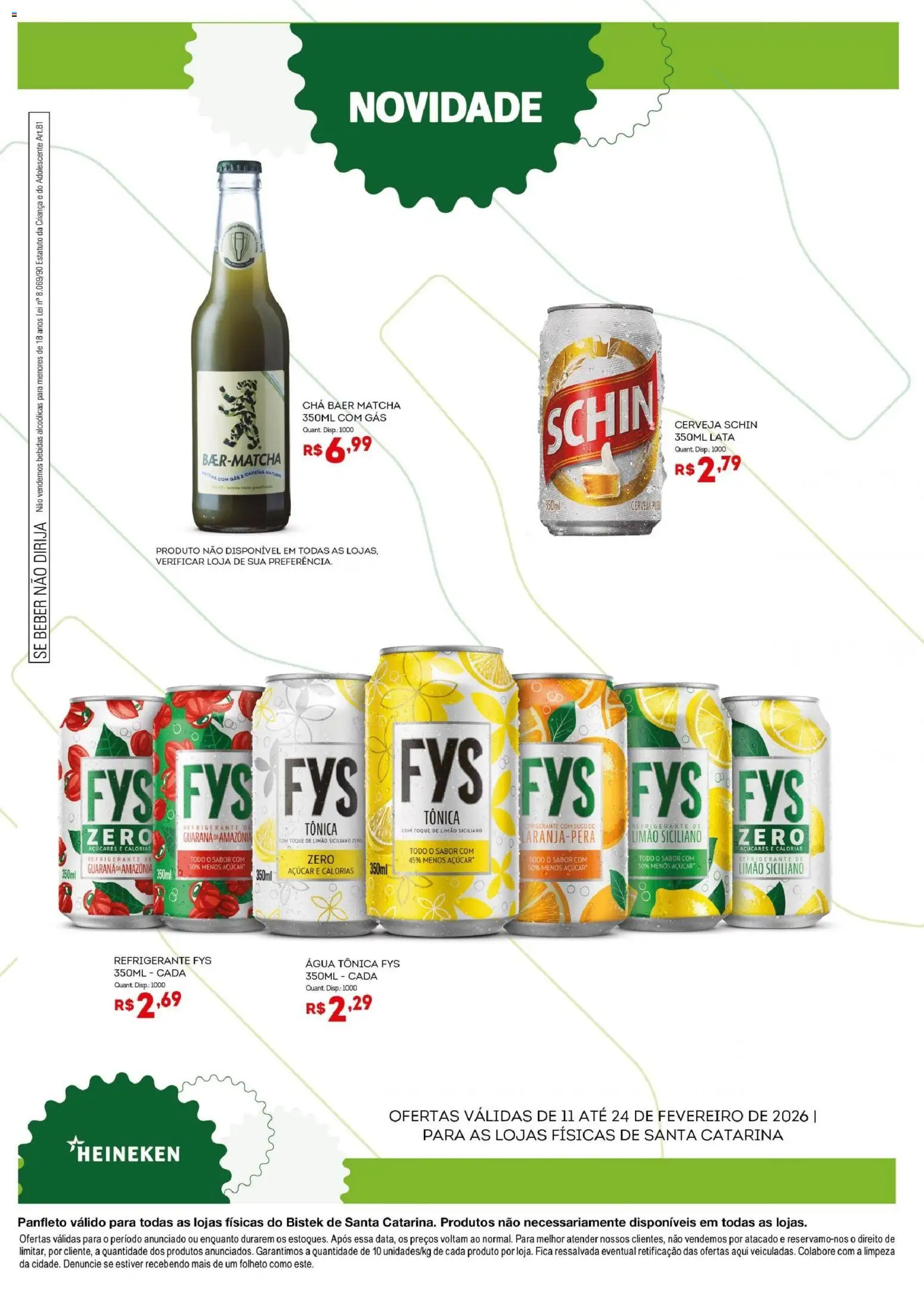 Bistek Supermercados Folheto - válido de 11.02.2026 | Página: 2 | Produtos: Matchá, Água tônica, Chá, Açúcar